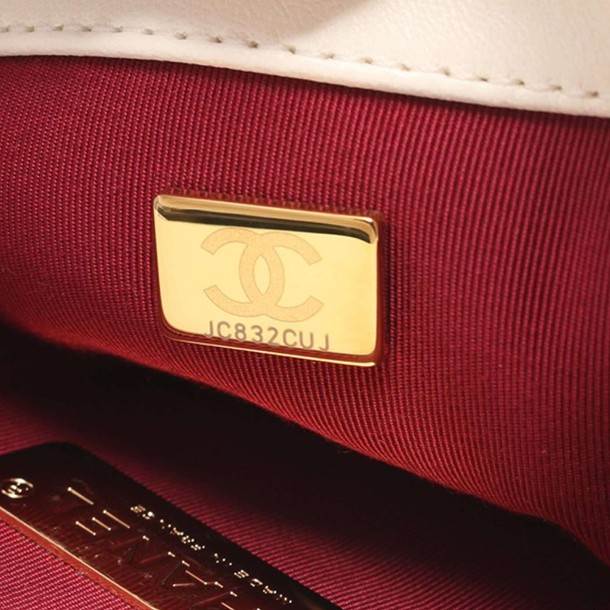 Chanel 19 Medium Flap Bag White Lambskin