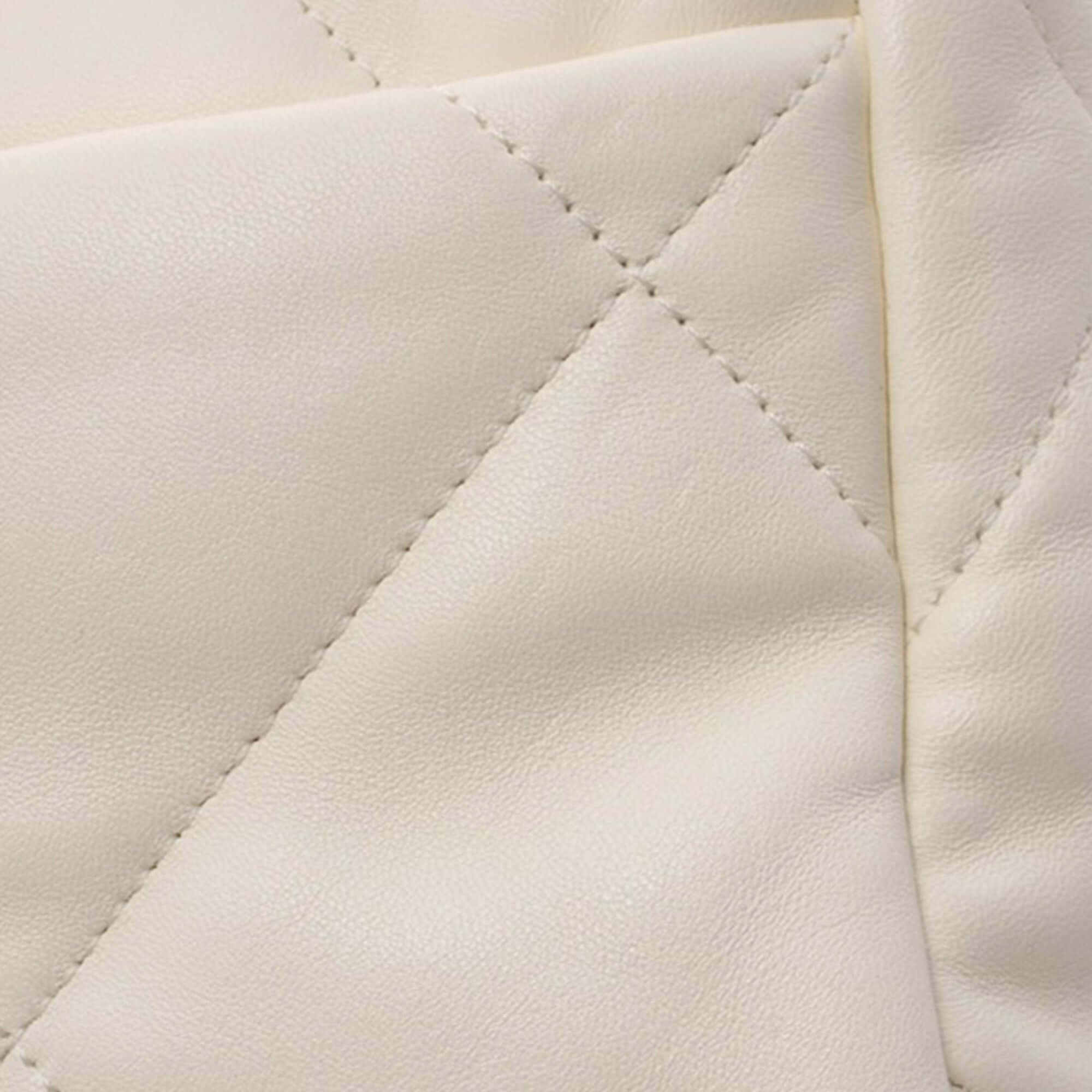 Chanel 19 Medium Flap Bag White Lambskin