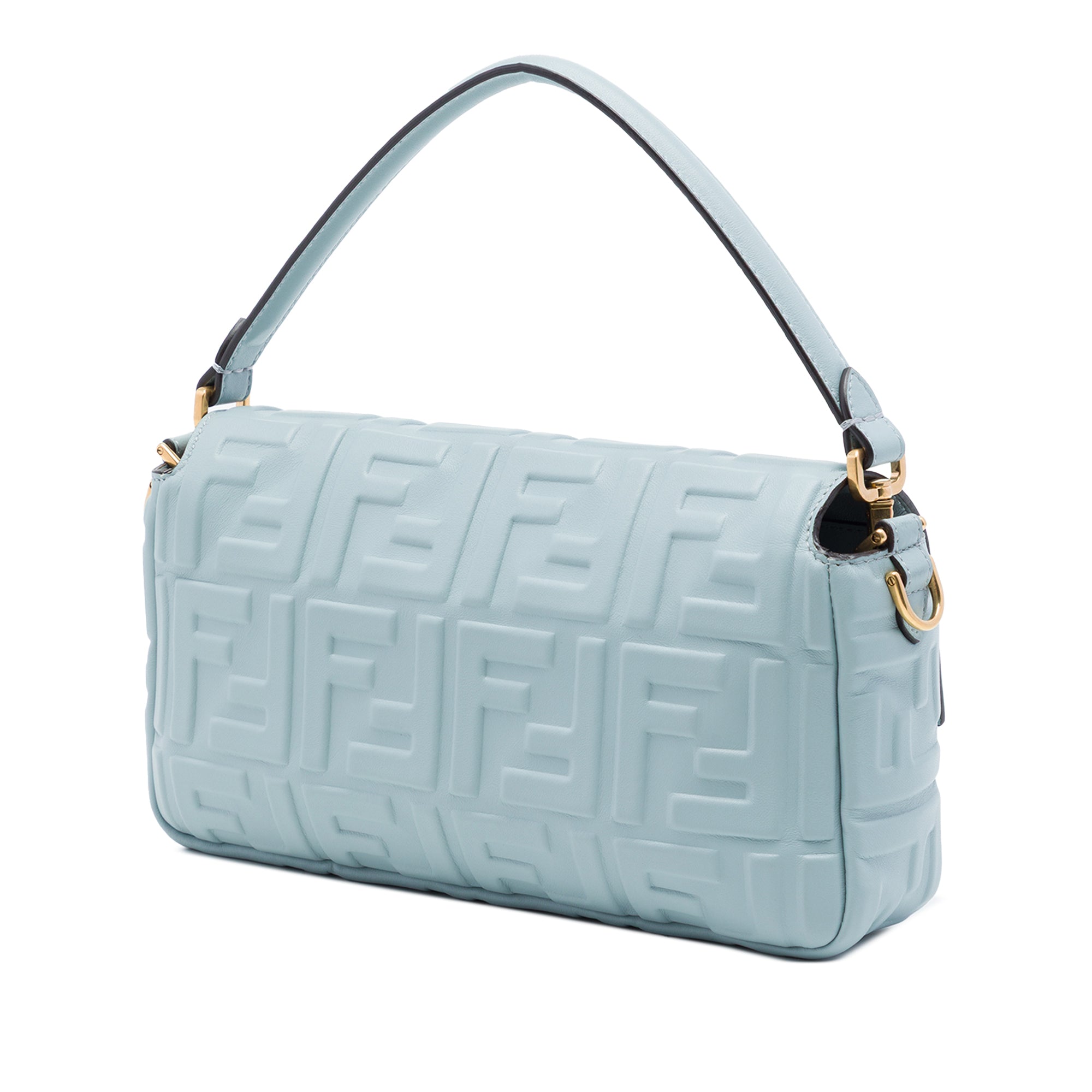 Fendi Zucca Embossed Leather Baguette Satchel - image 2