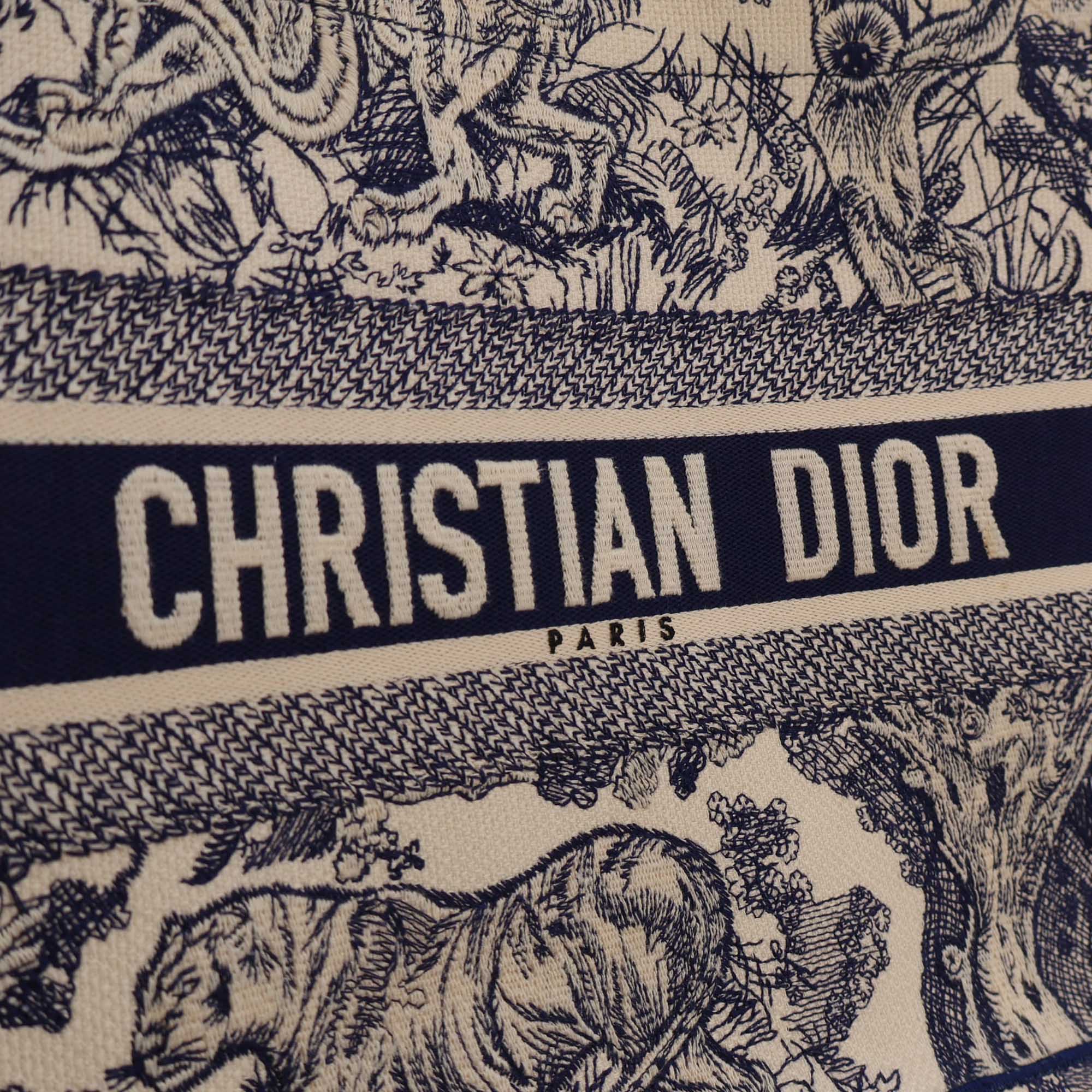Dior Medium Canvas Embroidered Dioriviera Toile De Jouy Book Tote - image 8