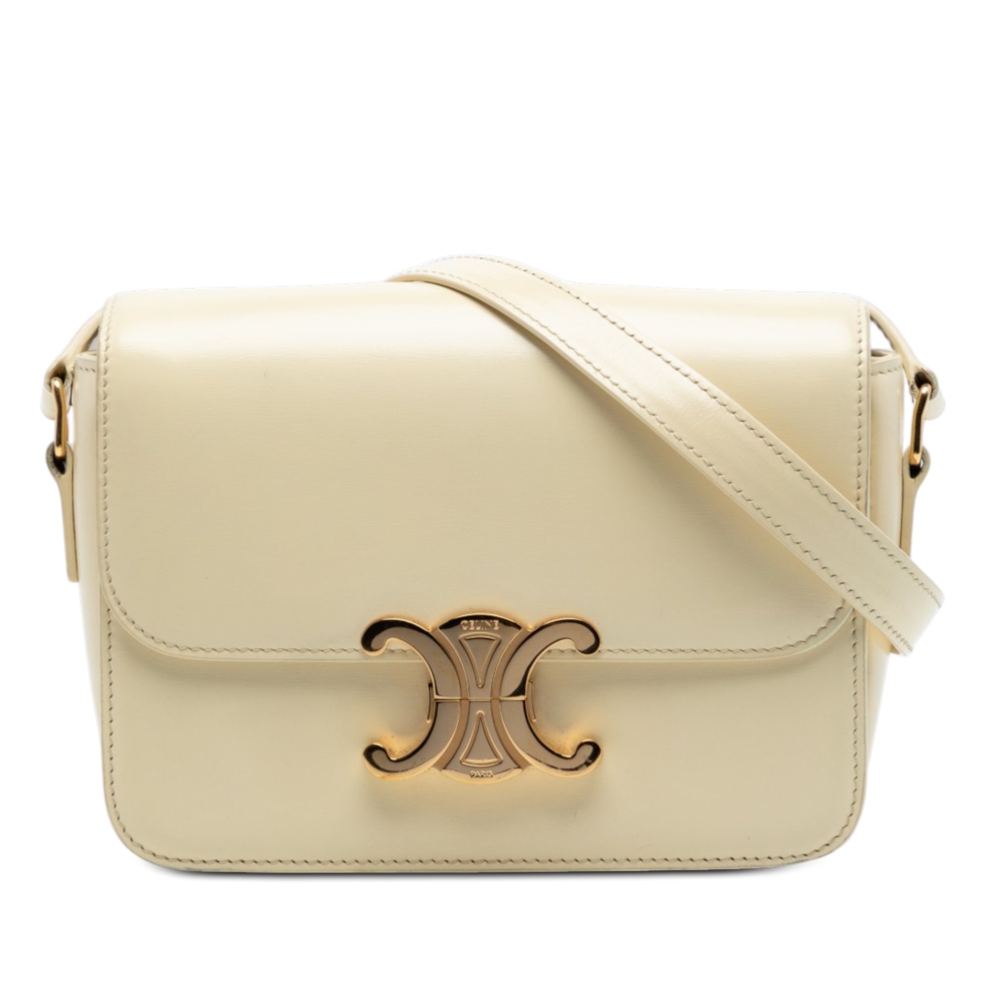 Celine Classique Shiny Calfskin Triomphe Crossbody - image 1