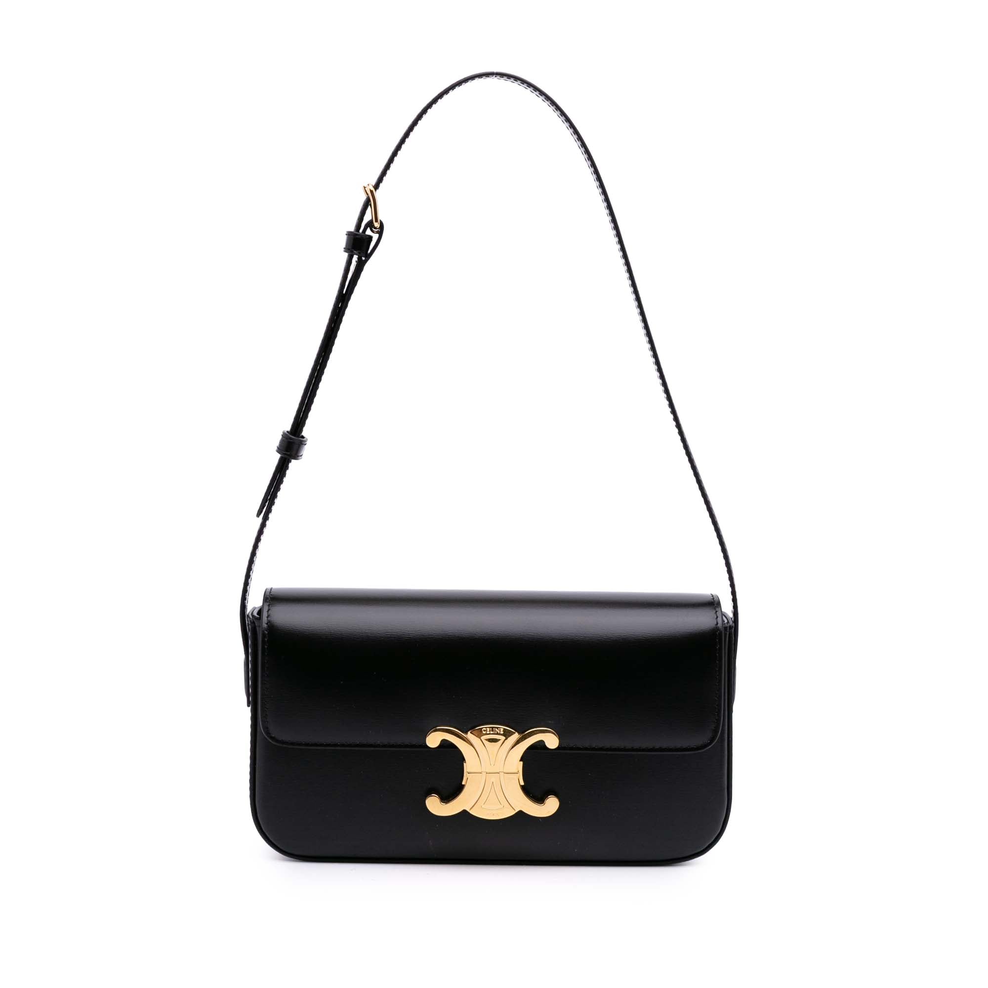 Celine Shiny Calfskin Claude Shoulder Bag - image 1