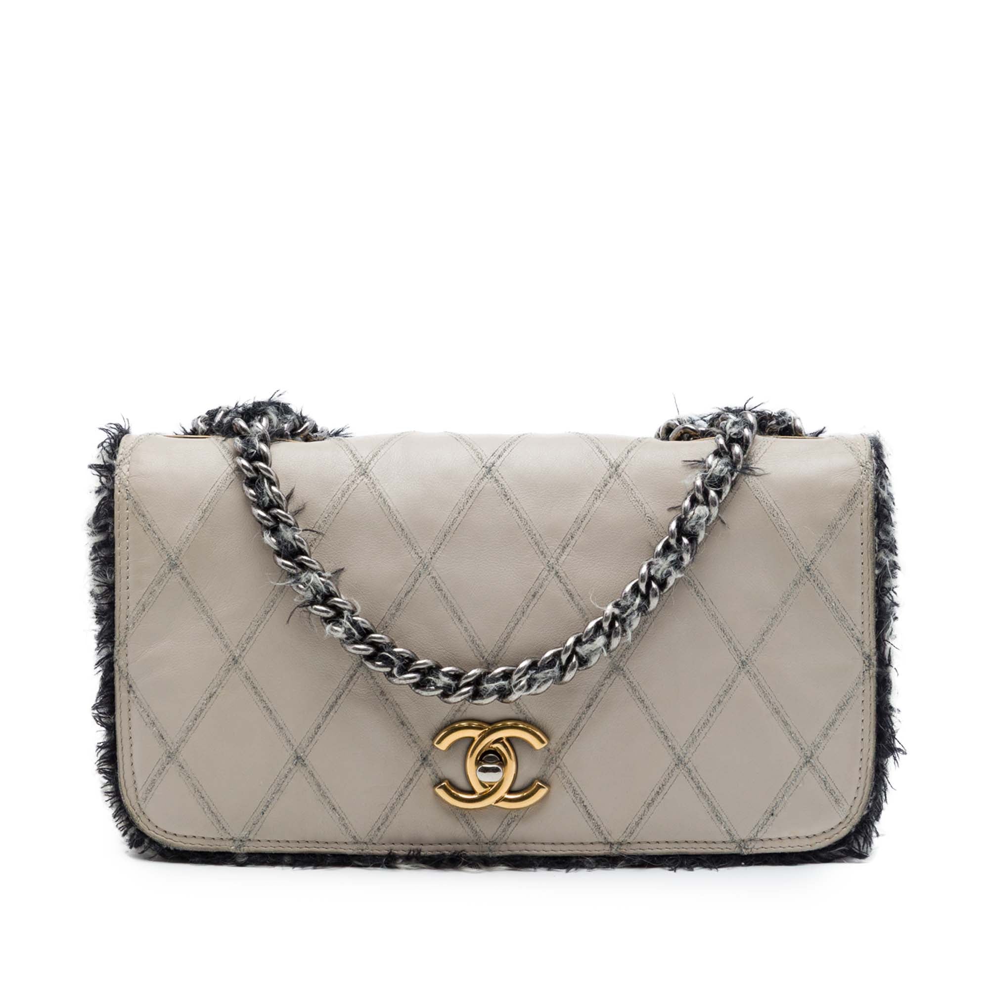 Chanel CC Quilted Lambskin Tweedy Flap Color - image 1