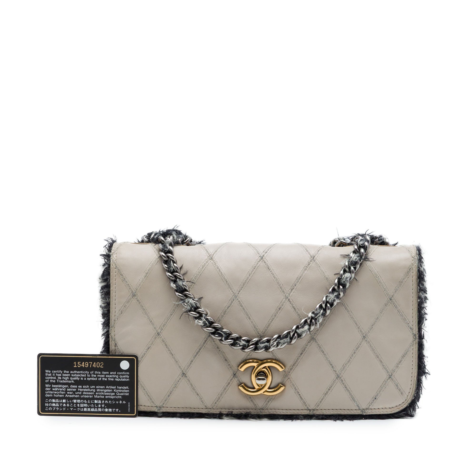Chanel CC Quilted Lambskin Tweedy Flap Color - image 7