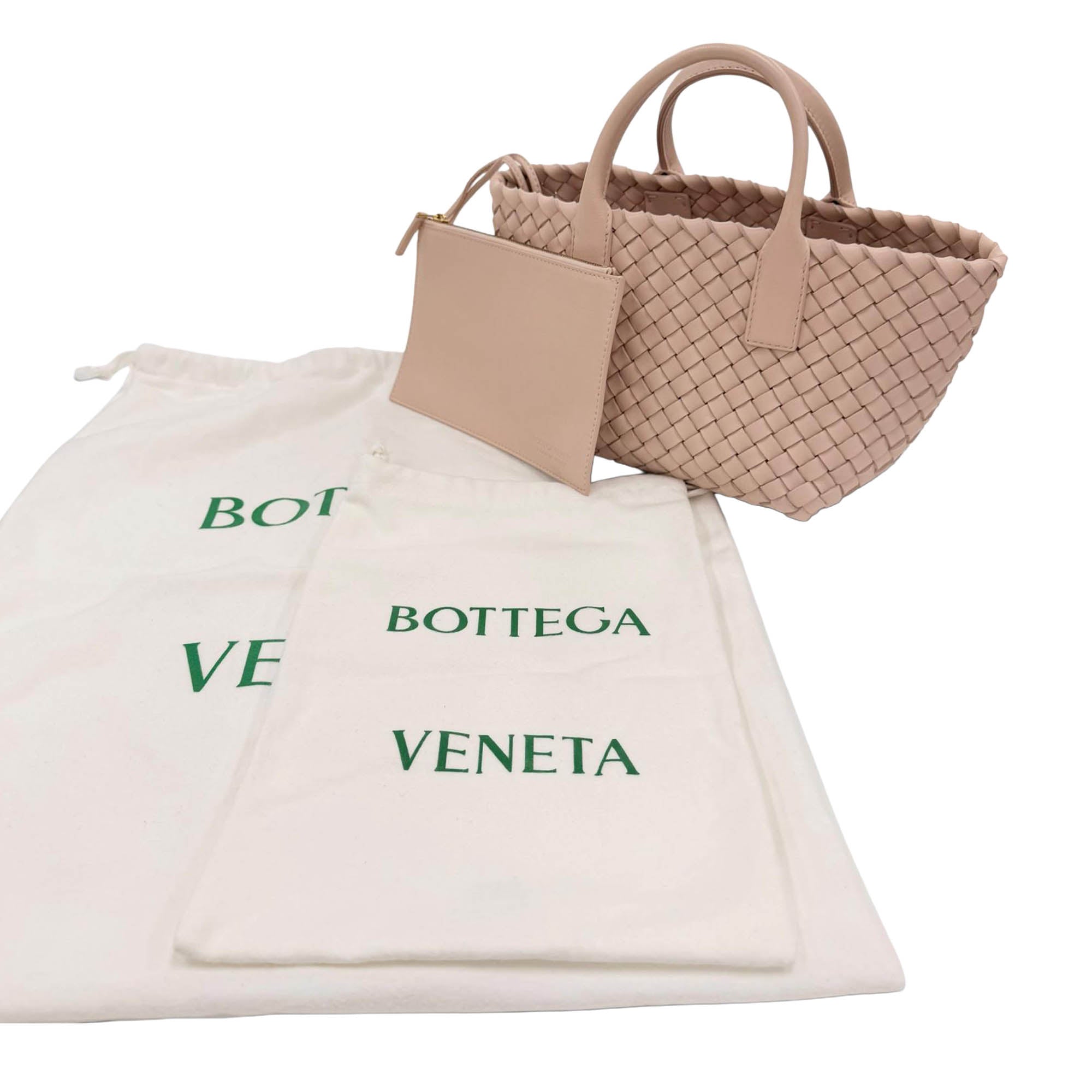 Bottega Veneta Mini Lambskin Intreccio Cabat Tote - image 11
