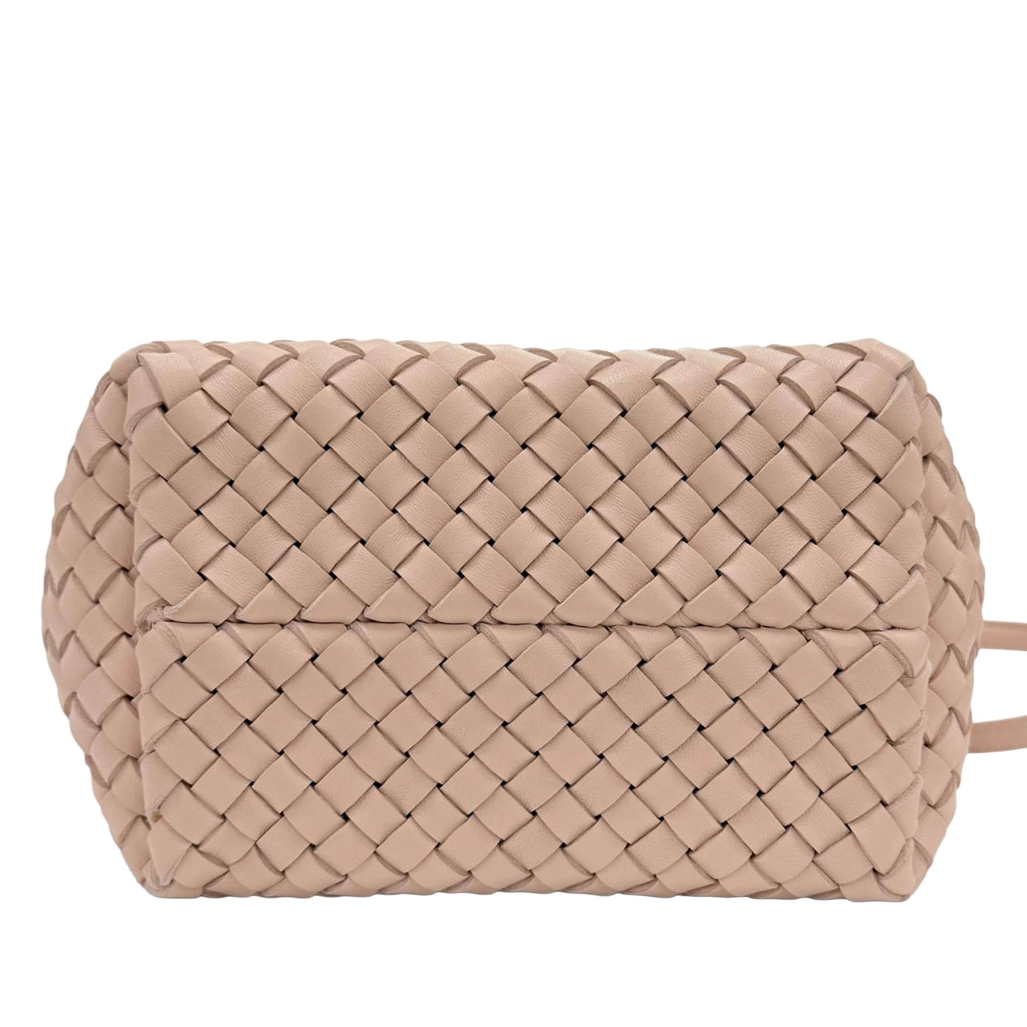 Bottega Veneta Mini Lambskin Intreccio Cabat Tote - image 3