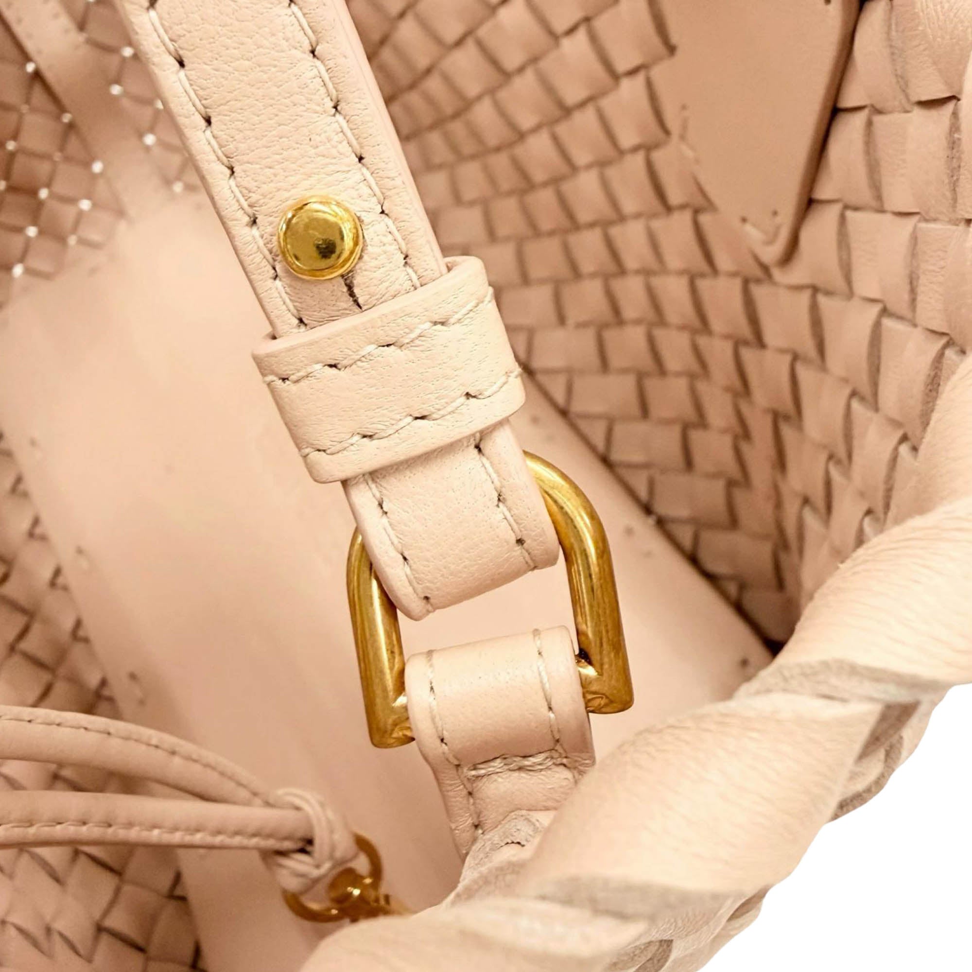 Bottega Veneta Mini Lambskin Intreccio Cabat Tote - image 6