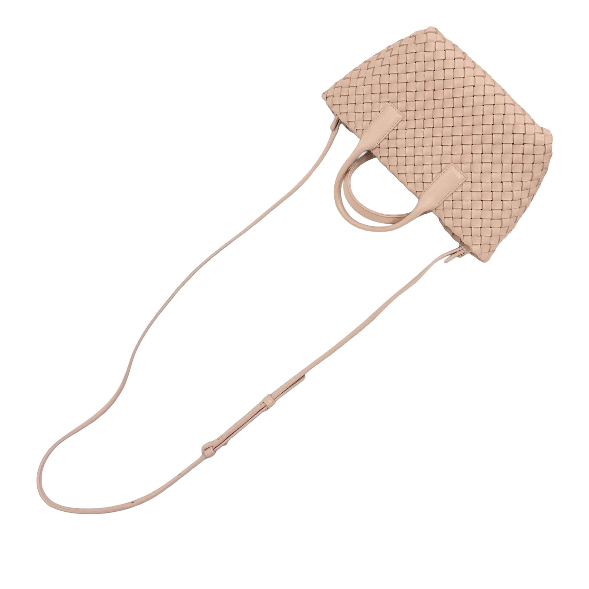 Bottega Veneta Mini Lambskin Intreccio Cabat Tote - image 9