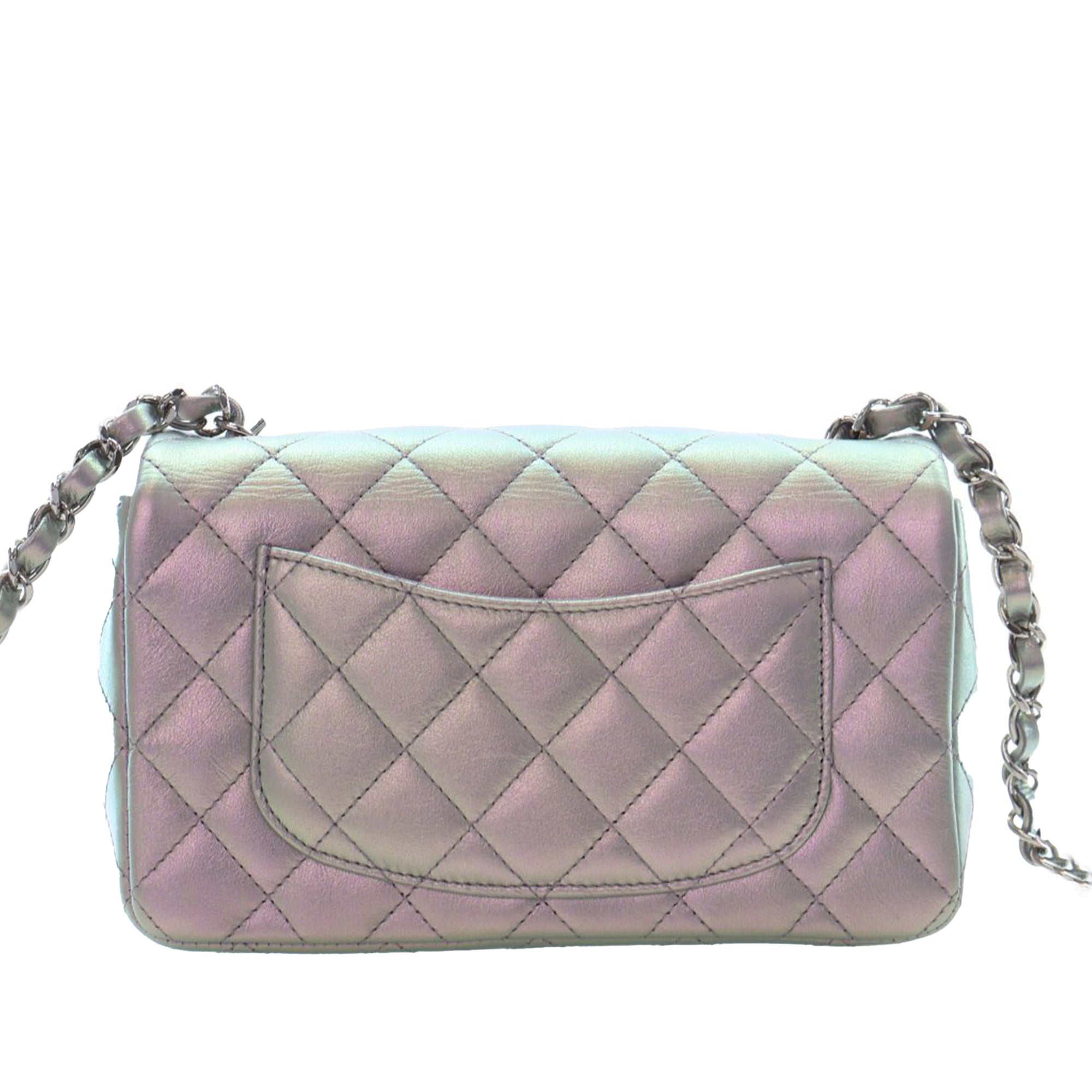 Chanel Mini Rectangular Classic Iridescent Calfskin Single Flap - image 2