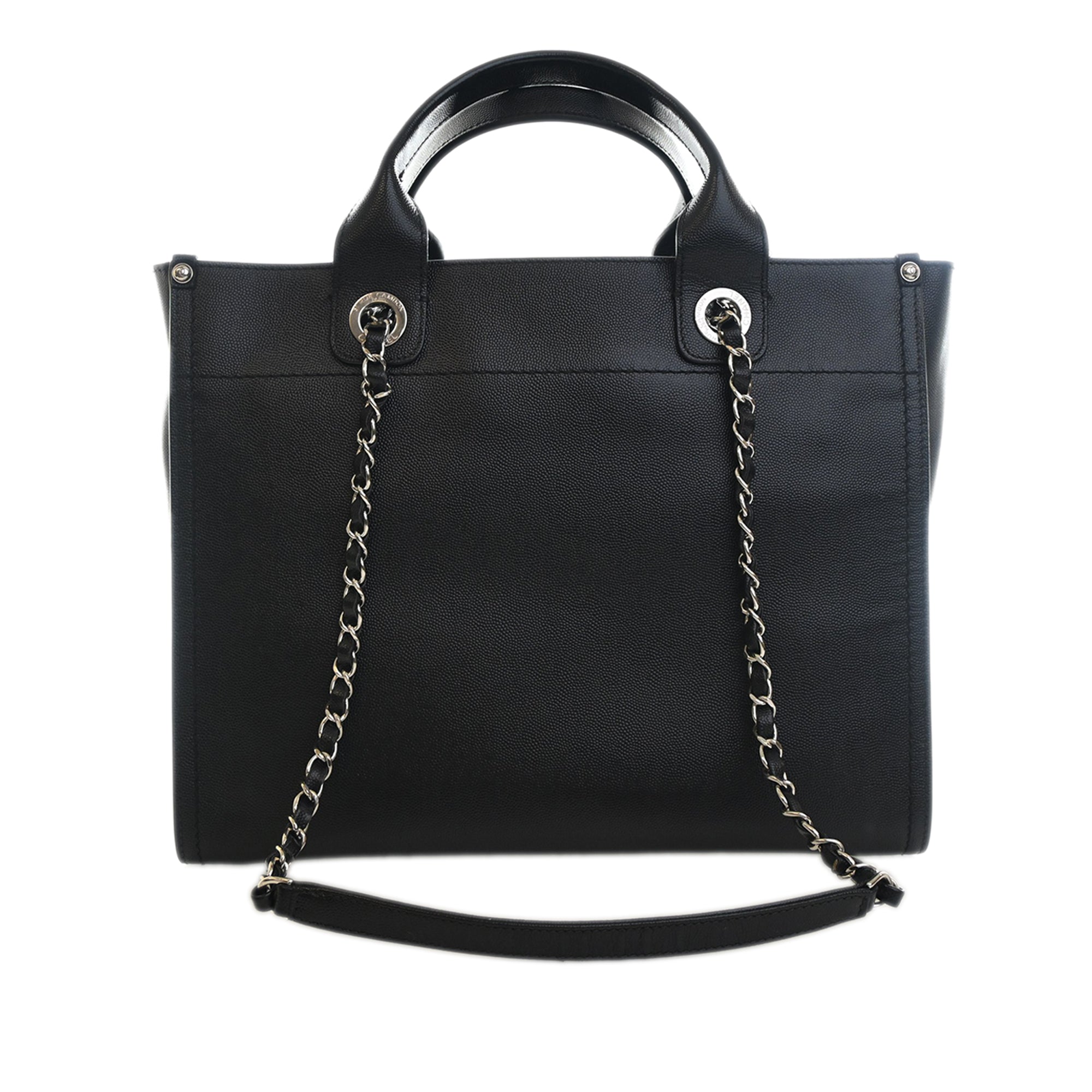 Chanel Small Caviar Studded Deauville Tote - image 2