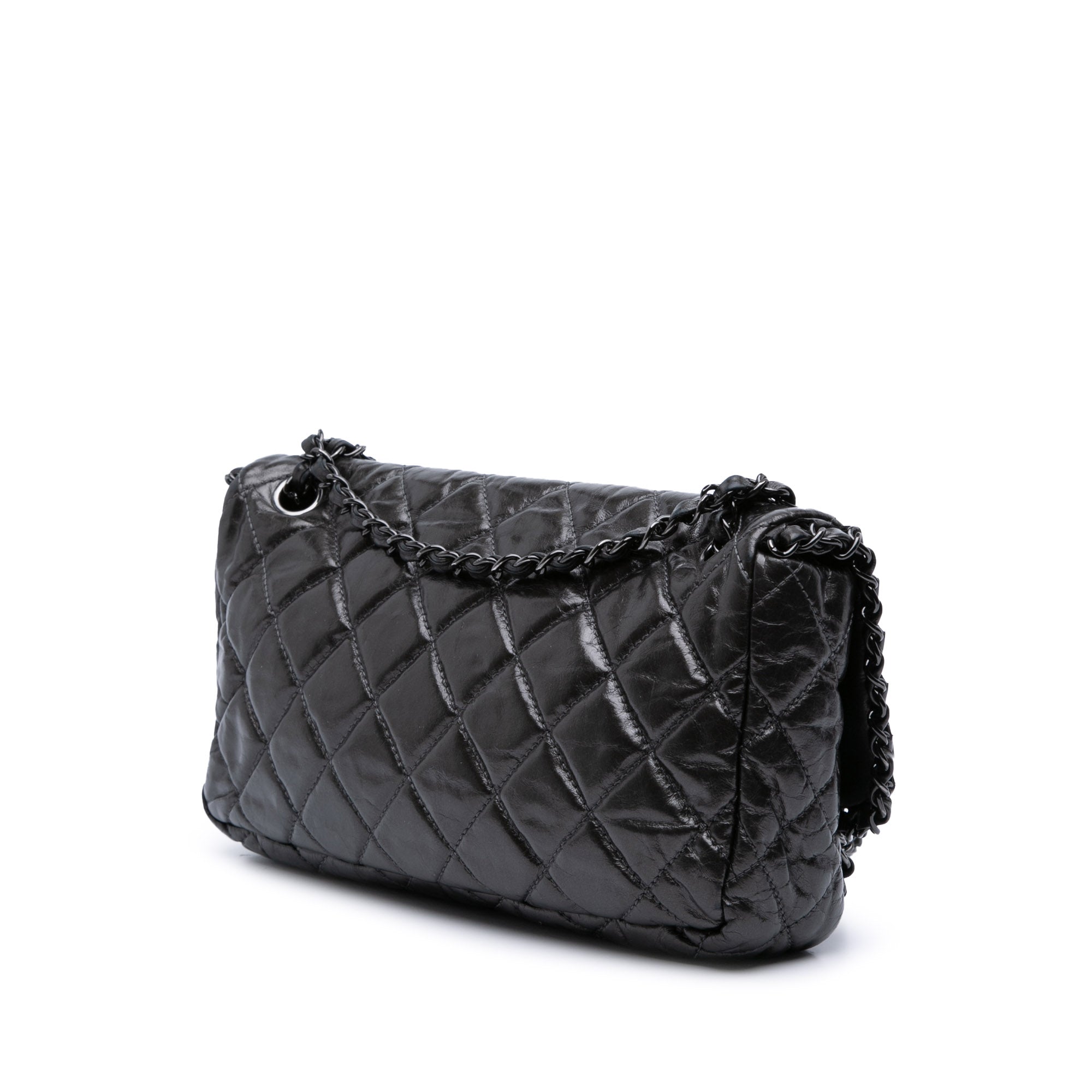 Chanel Medium Quilted Metallic Aged Calfskin Chain Me Flap - image 2