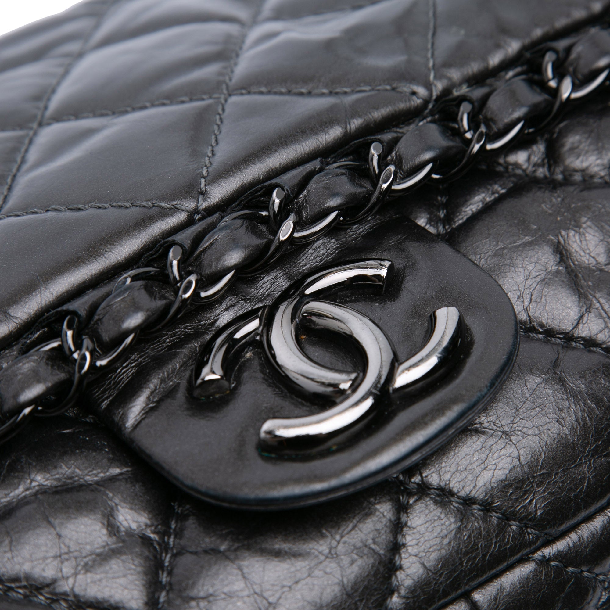 Chanel Medium Quilted Metallic Aged Calfskin Chain Me Flap - image 7