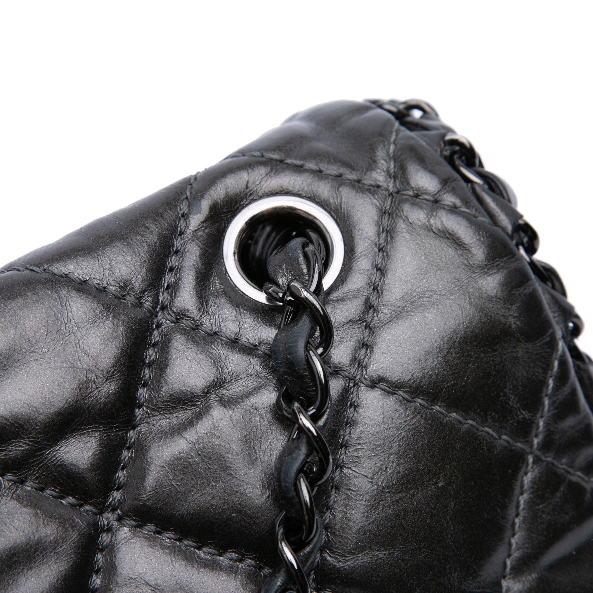 Chanel Medium Quilted Metallic Aged Calfskin Chain Me Flap - image 9
