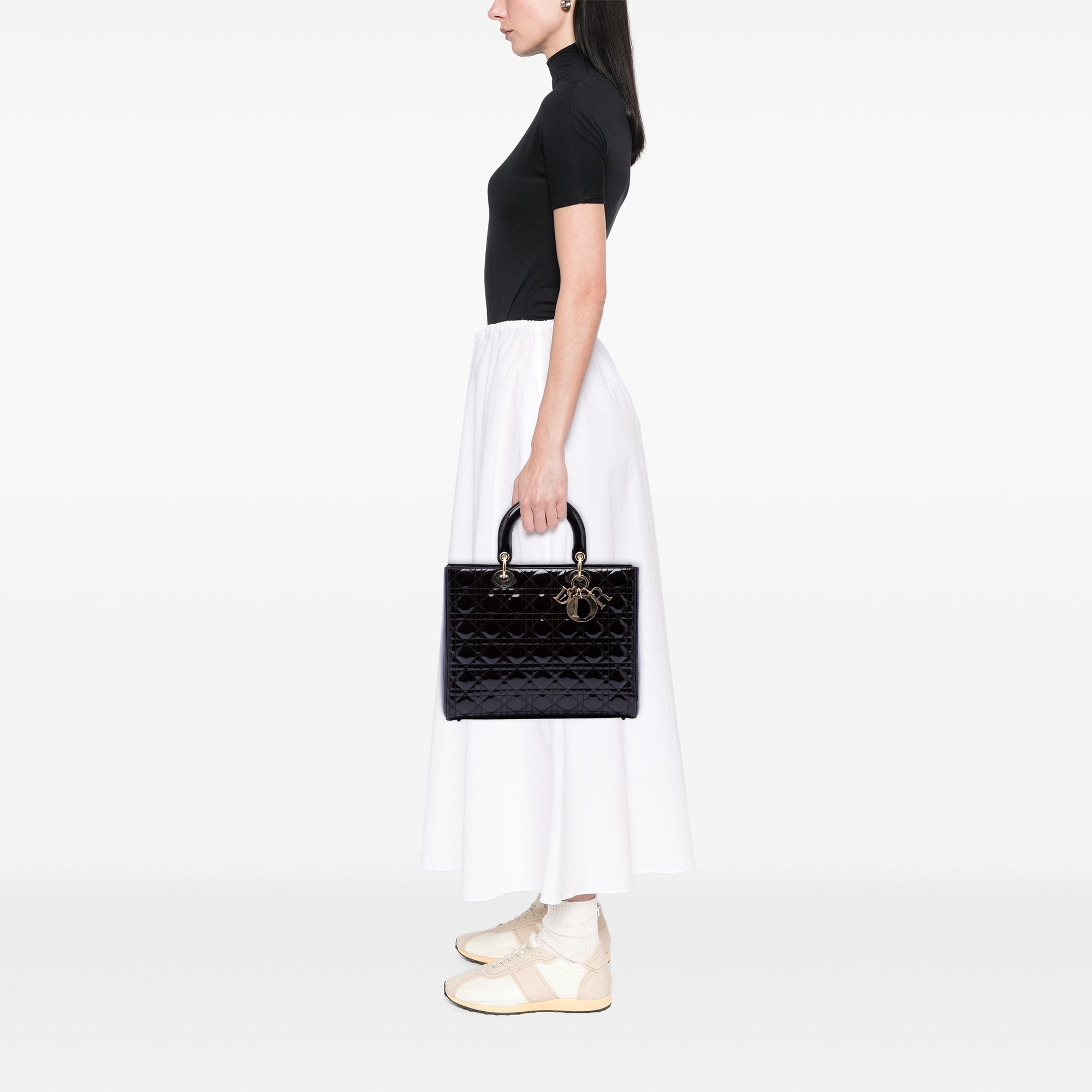 Dior Large Patent Cannage Lady Dior - image 6