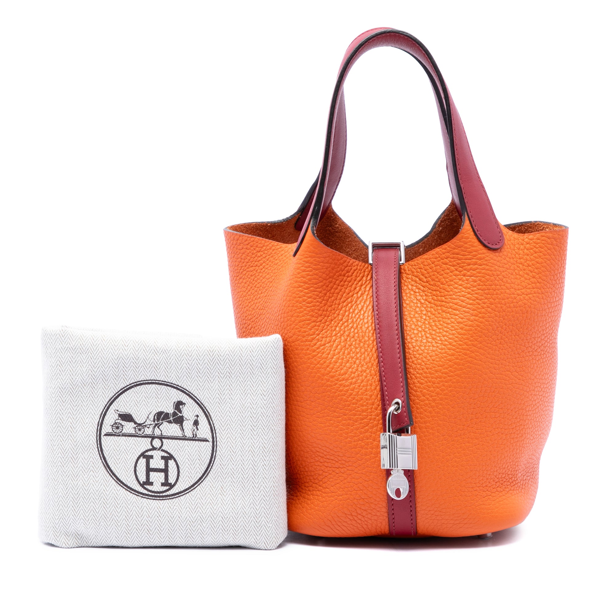 Hermès Bicolor Clemence and Swift Picotin Lock 18 - image 7