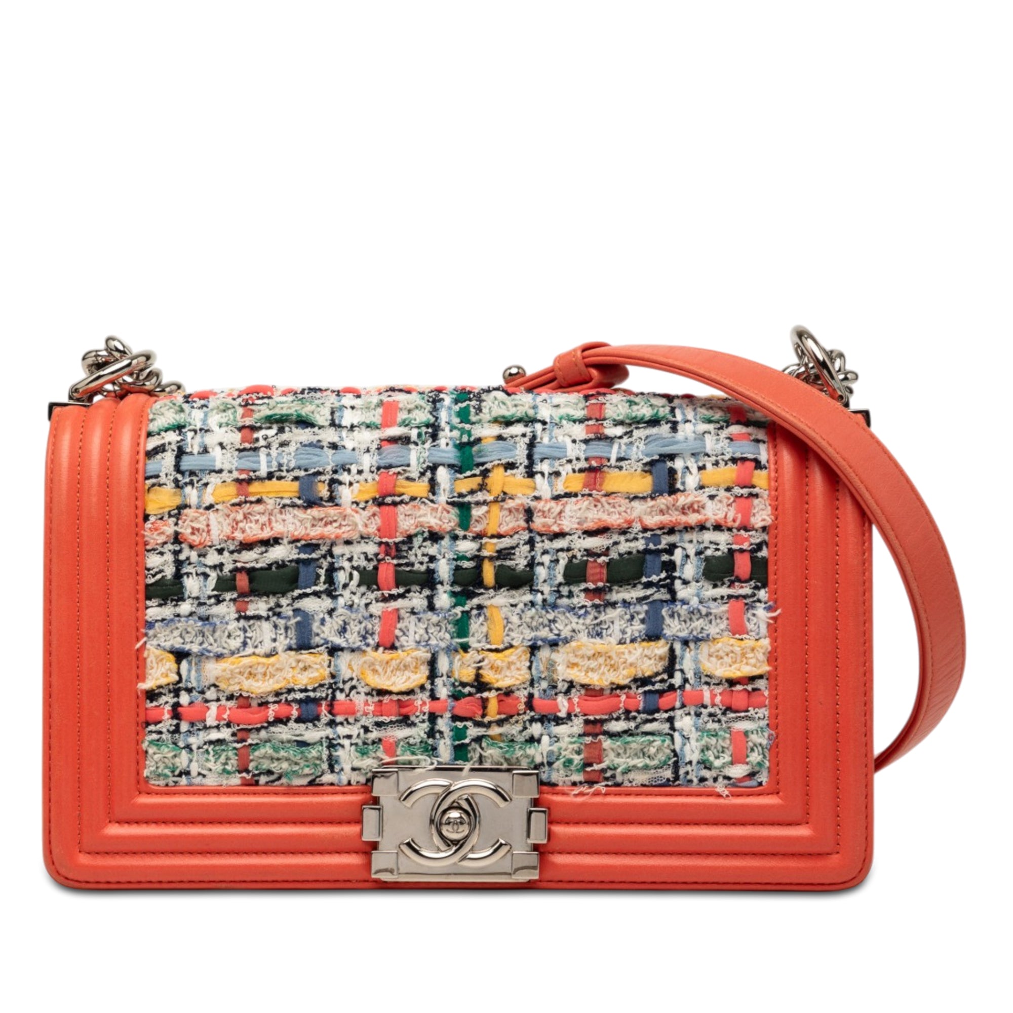 Chanel Medium Tweed and Lambskin Boy Flap - image 1
