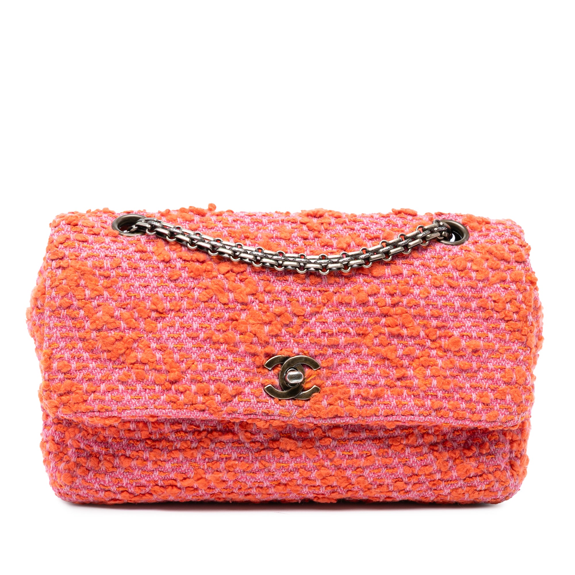 Chanel CC Quilted Tweed Flap - image 1