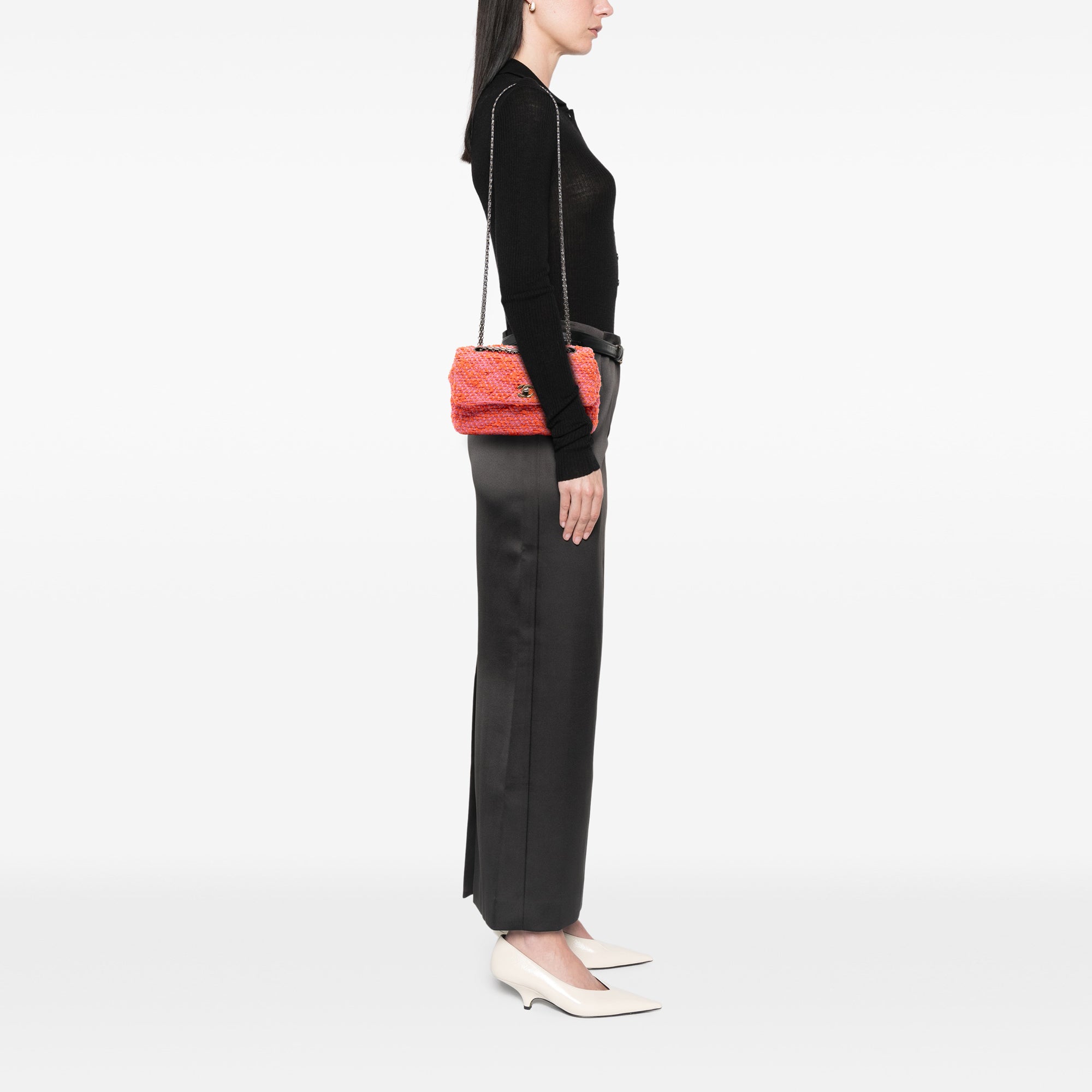 Chanel CC Quilted Tweed Flap - image 7