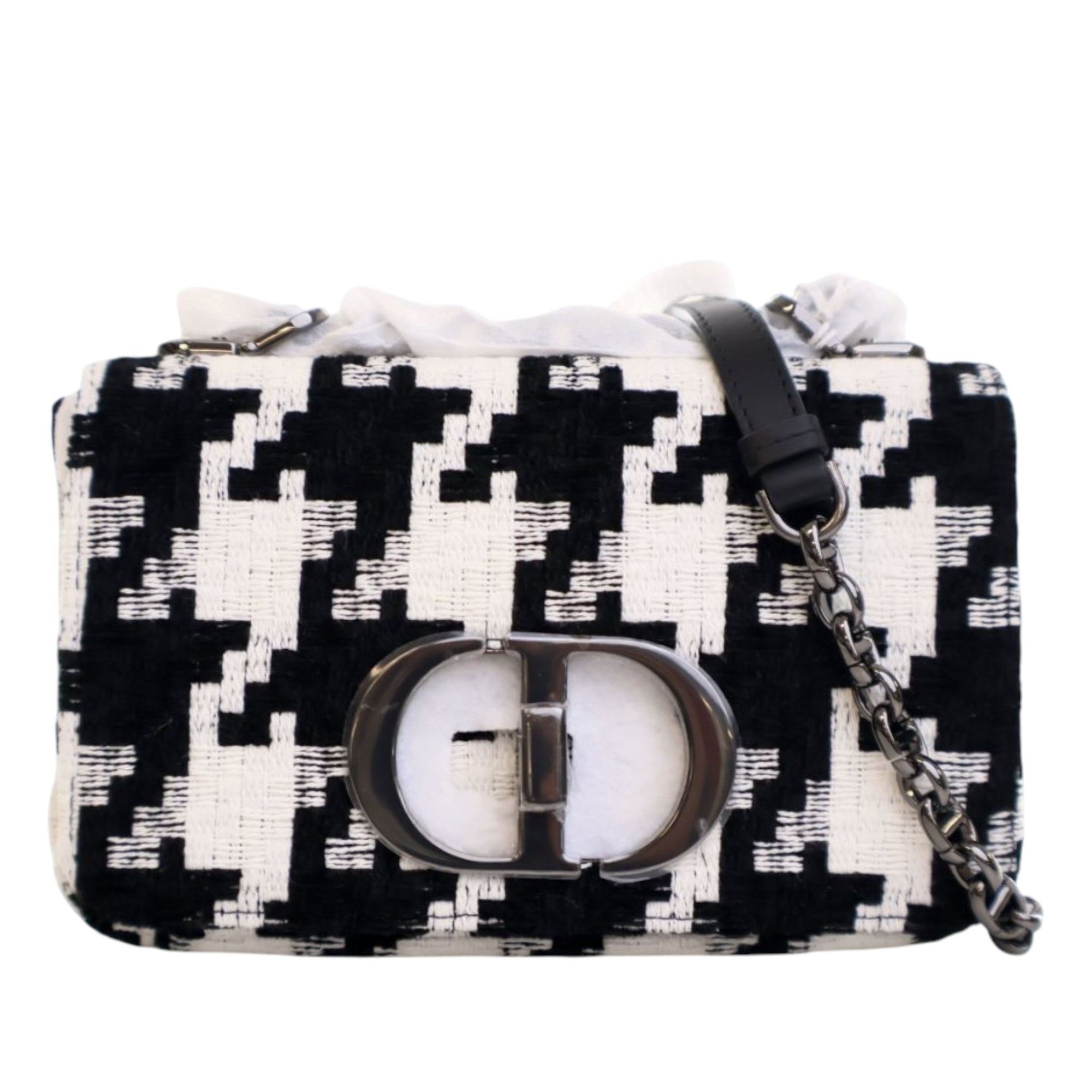 Dior Small Technical Canvas Macro Houndstooth Caro Bag - image 1