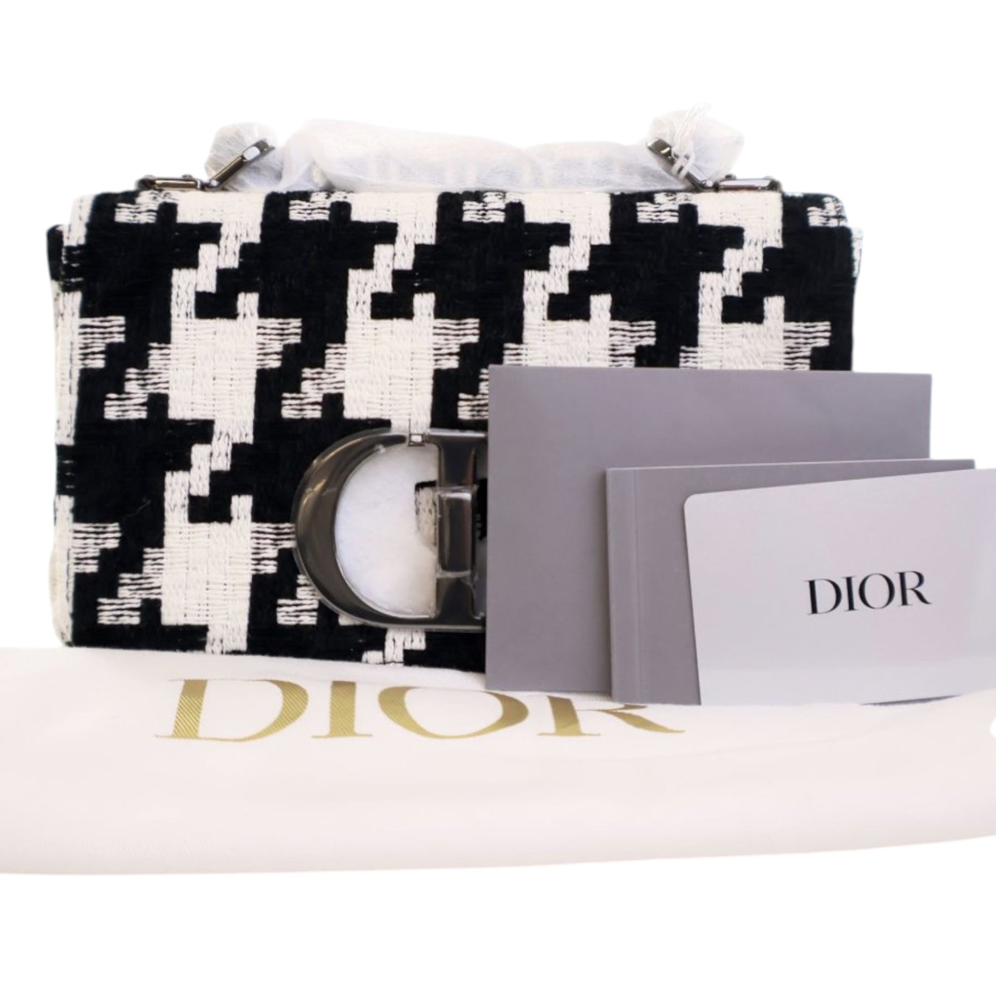Dior Small Technical Canvas Macro Houndstooth Caro Bag - image 15