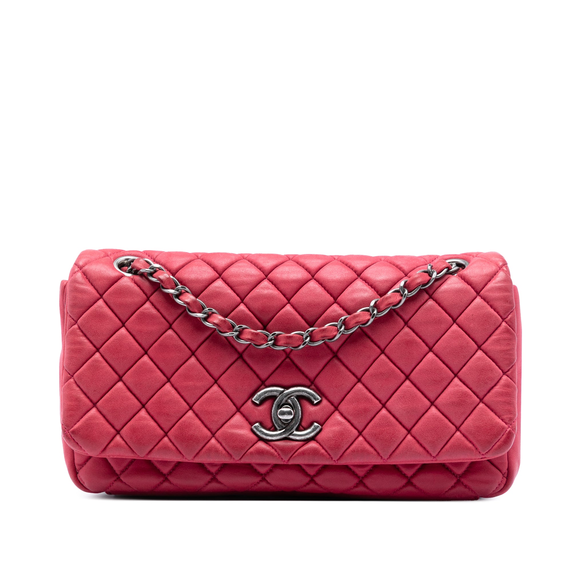 Chanel Small Quilted Iridescent Calfskin New Bubble Flap - image 1