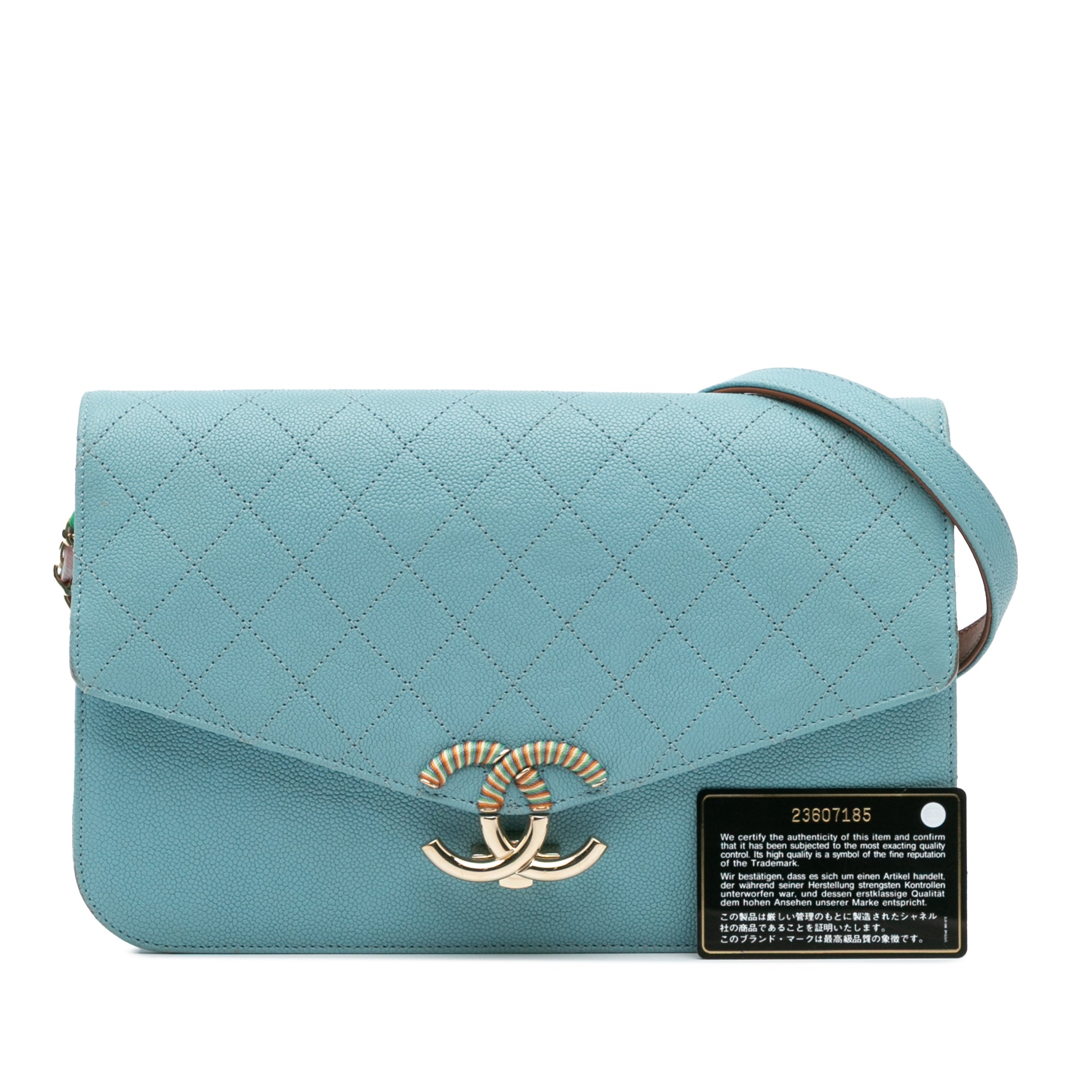 Chanel Caviar Thread Around Chain Flap - image 10