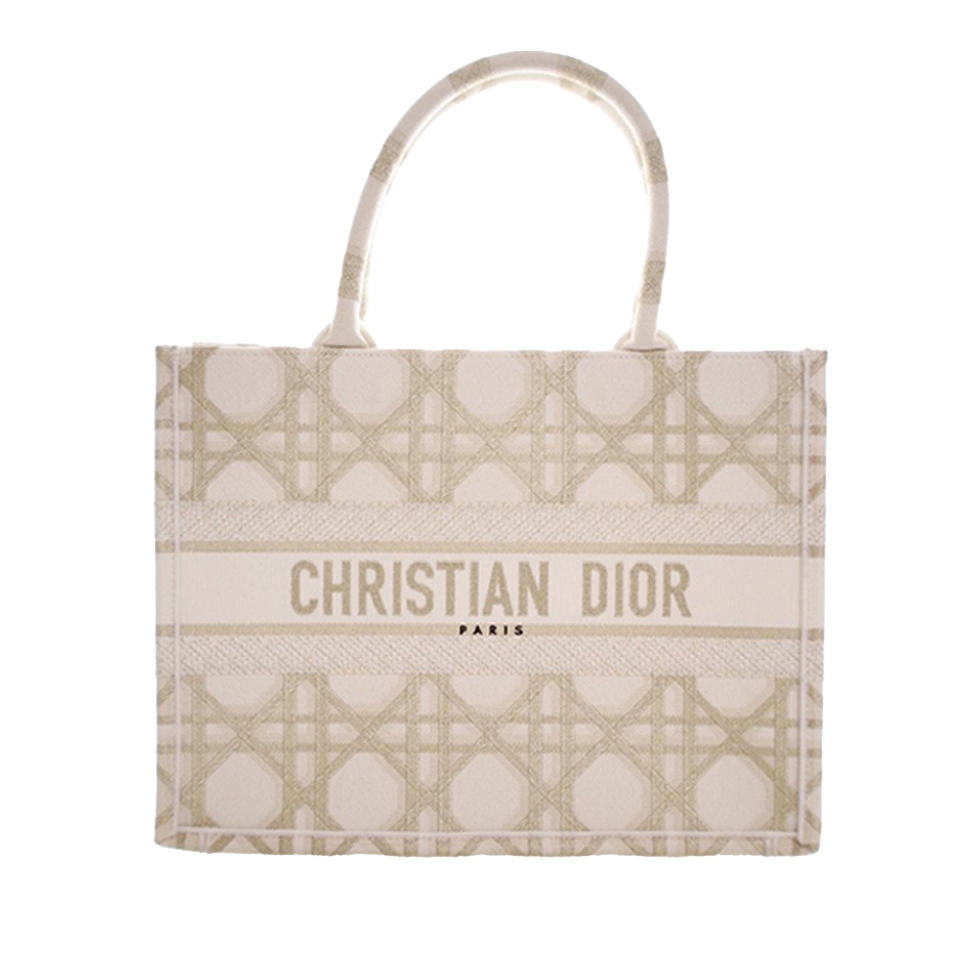 Dior Medium Embroidered Canvas Cannage Book Tote - image 1
