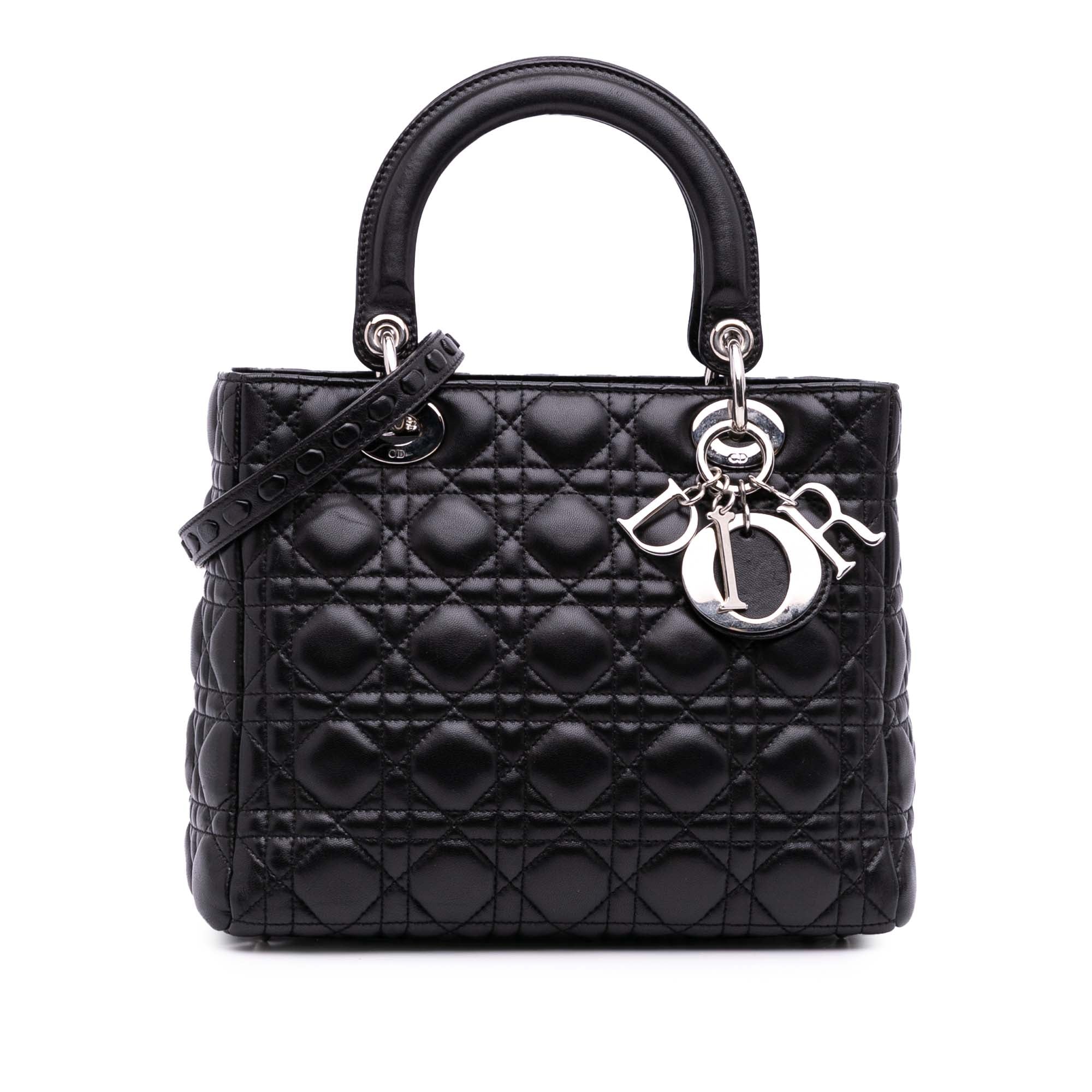 Dior Medium Lambskin Cannage Lady Dior - image 1