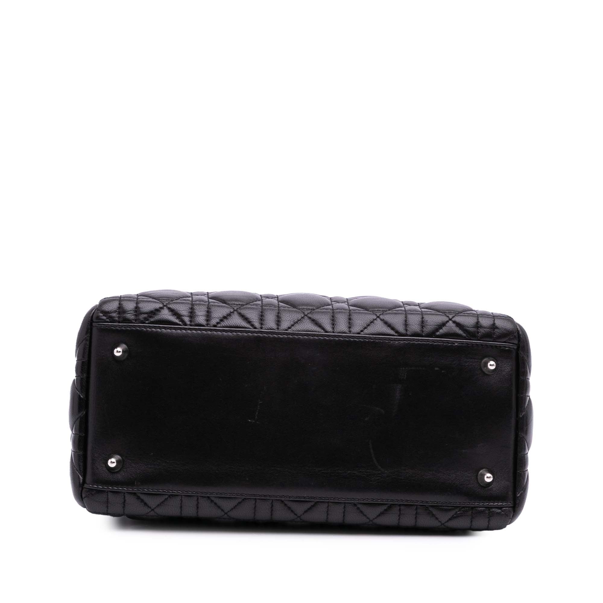 Dior Medium Lambskin Cannage Lady Dior - image 3
