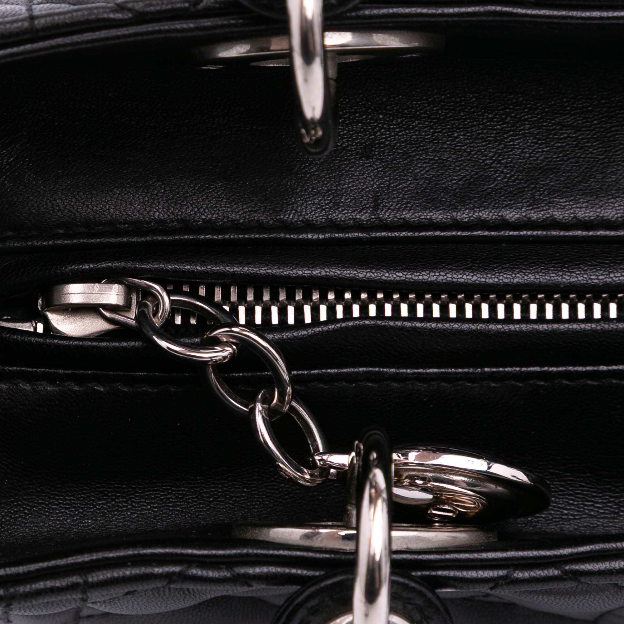 Dior Medium Lambskin Cannage Lady Dior - image 8