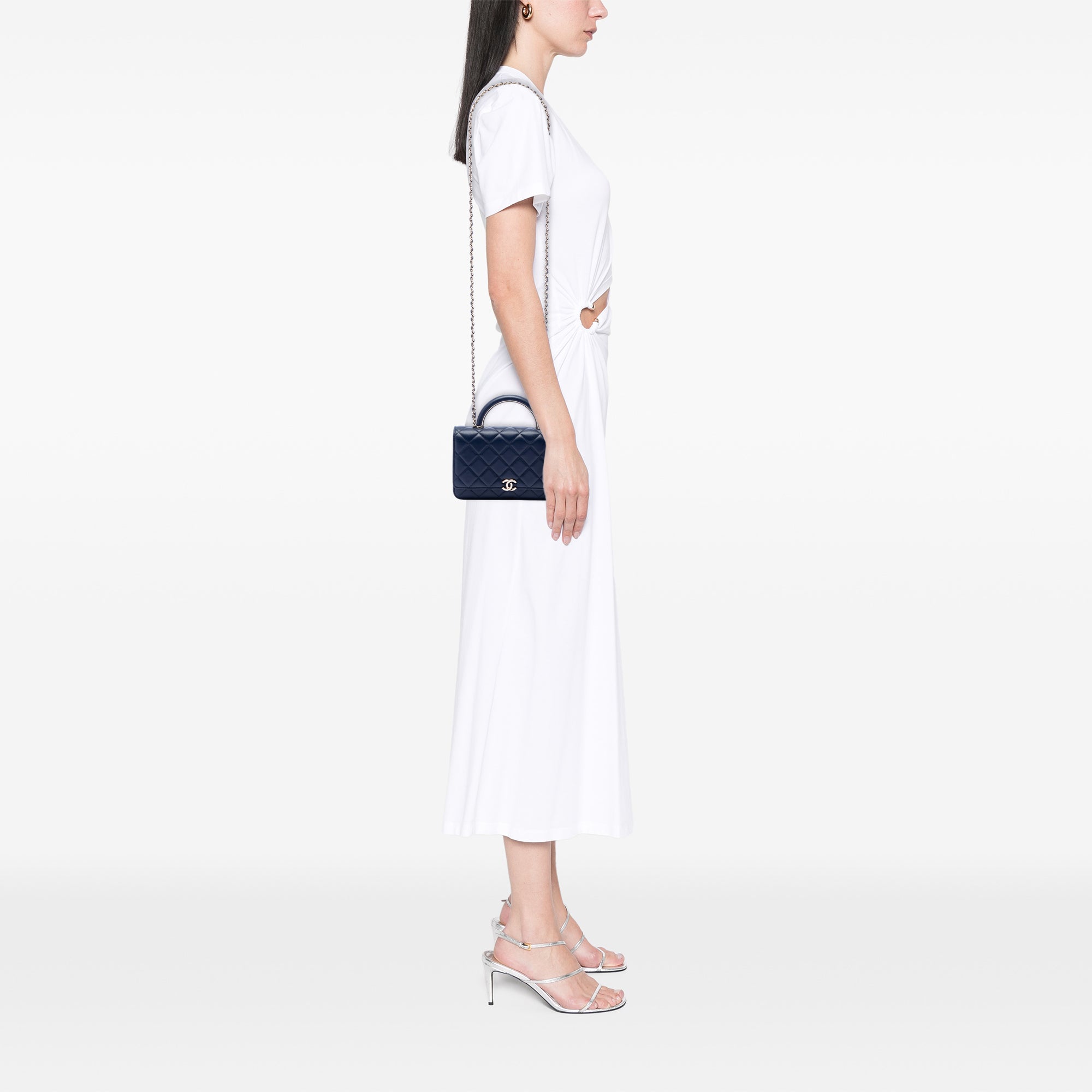 Chanel Mini Rectangular Lambskin Paris Le19M Charming Top Handle Flap - image 7