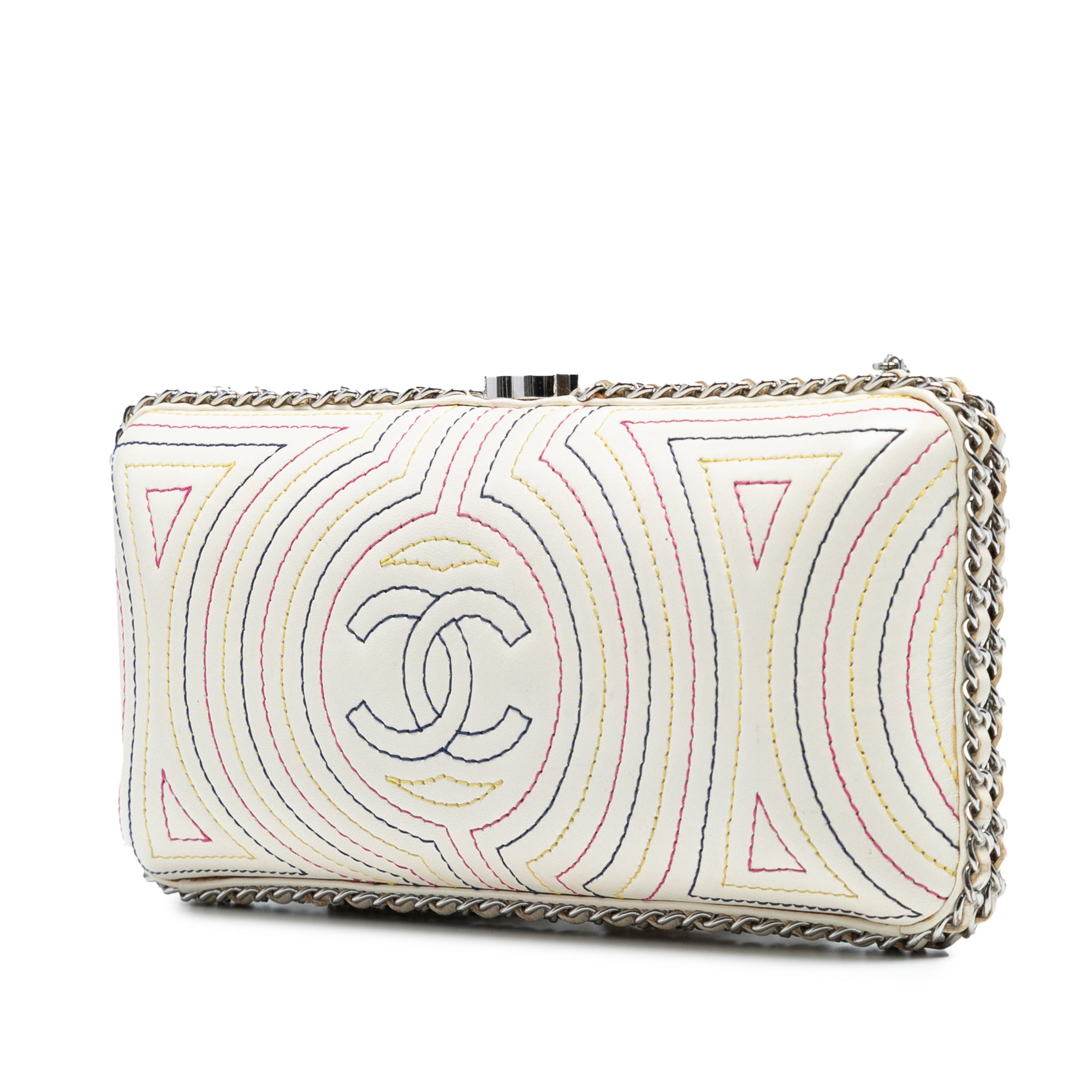 Chanel Quilted Calfskin Korean Garden Clutch on Chain - image 2