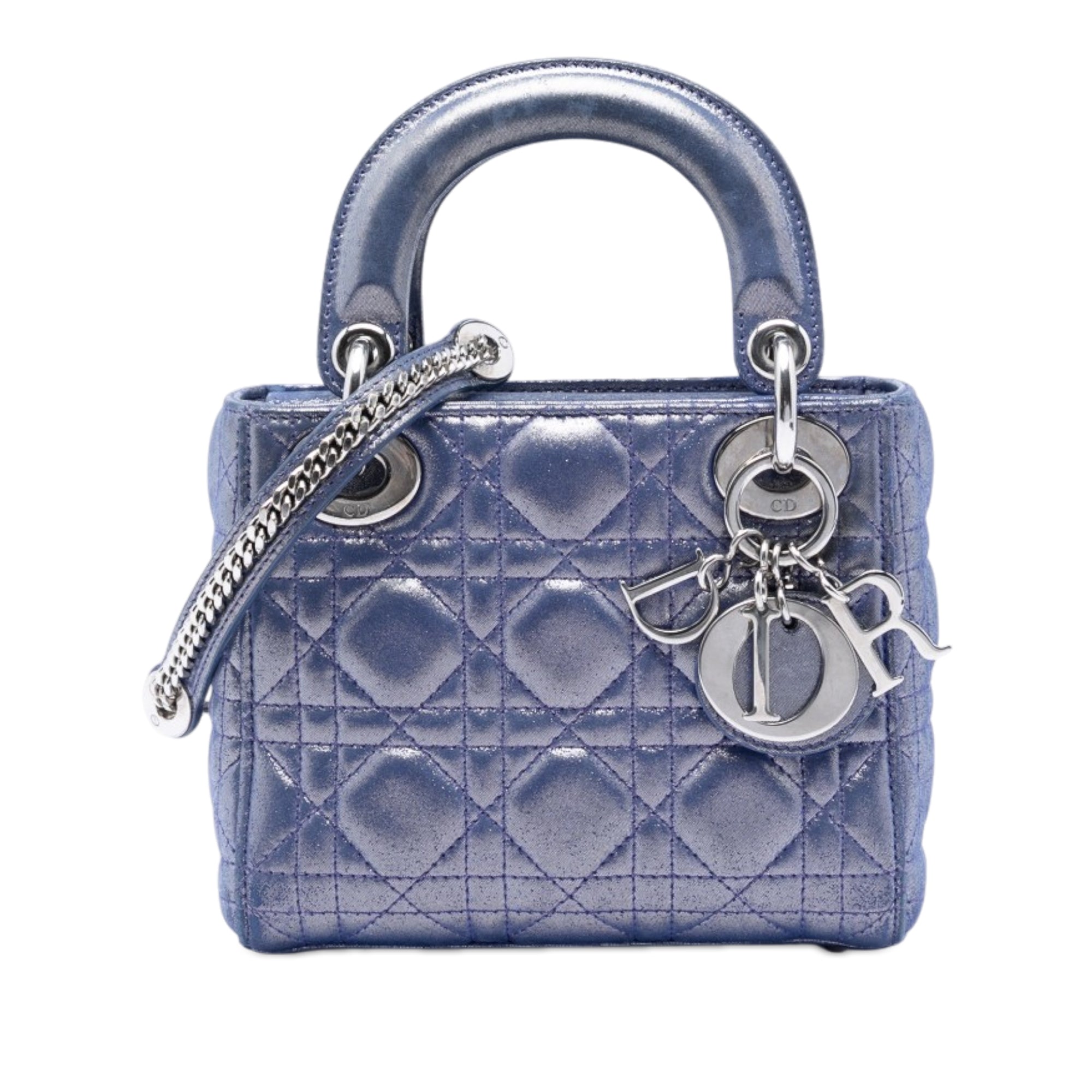 Dior Mini Iridescent Lambskin Cannage Lady Dior - image 1