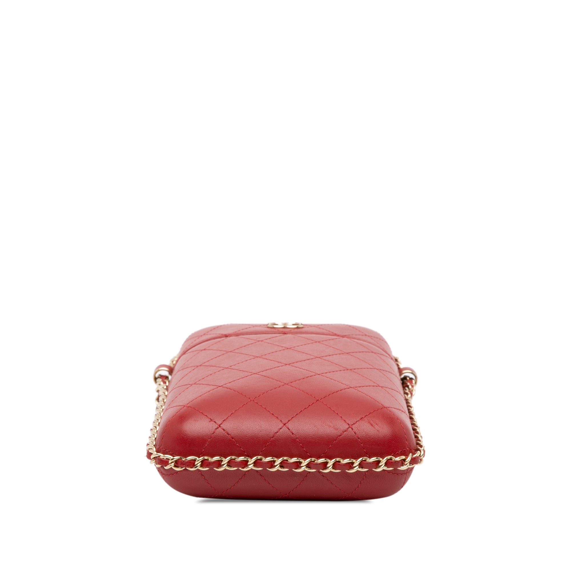 Chanel CC Quilted Lambskin Chain Around Phone Holder - image 4