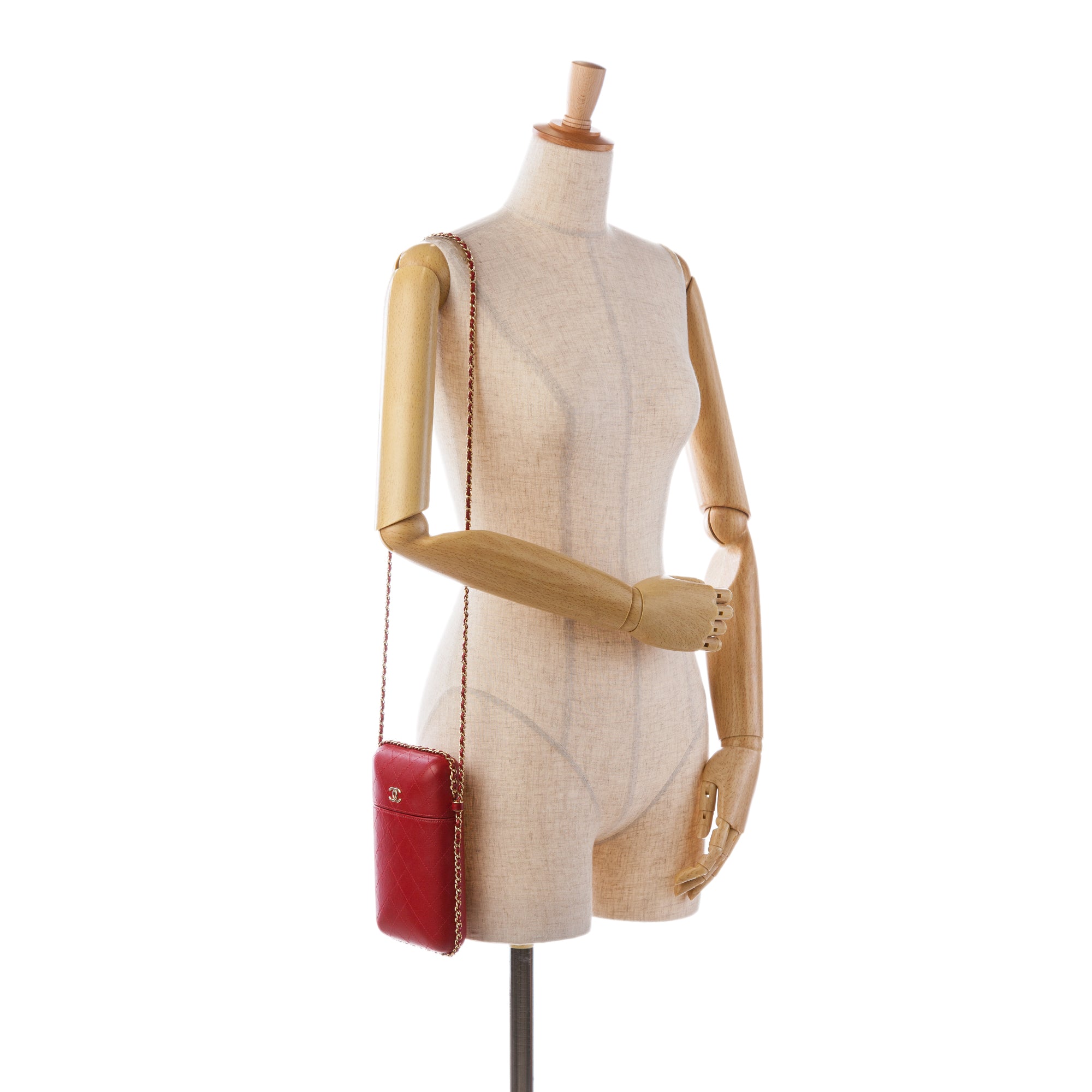 Chanel CC Quilted Lambskin Chain Around Phone Holder - image 8