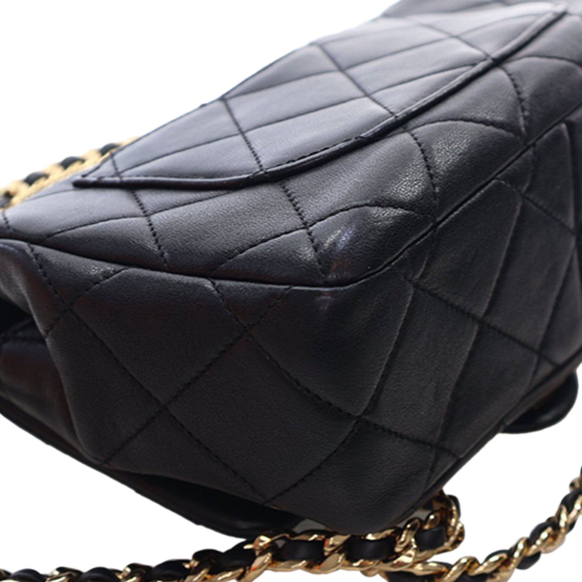 Chanel Small Quilted Lambskin Round Top Handle Flap - image 12