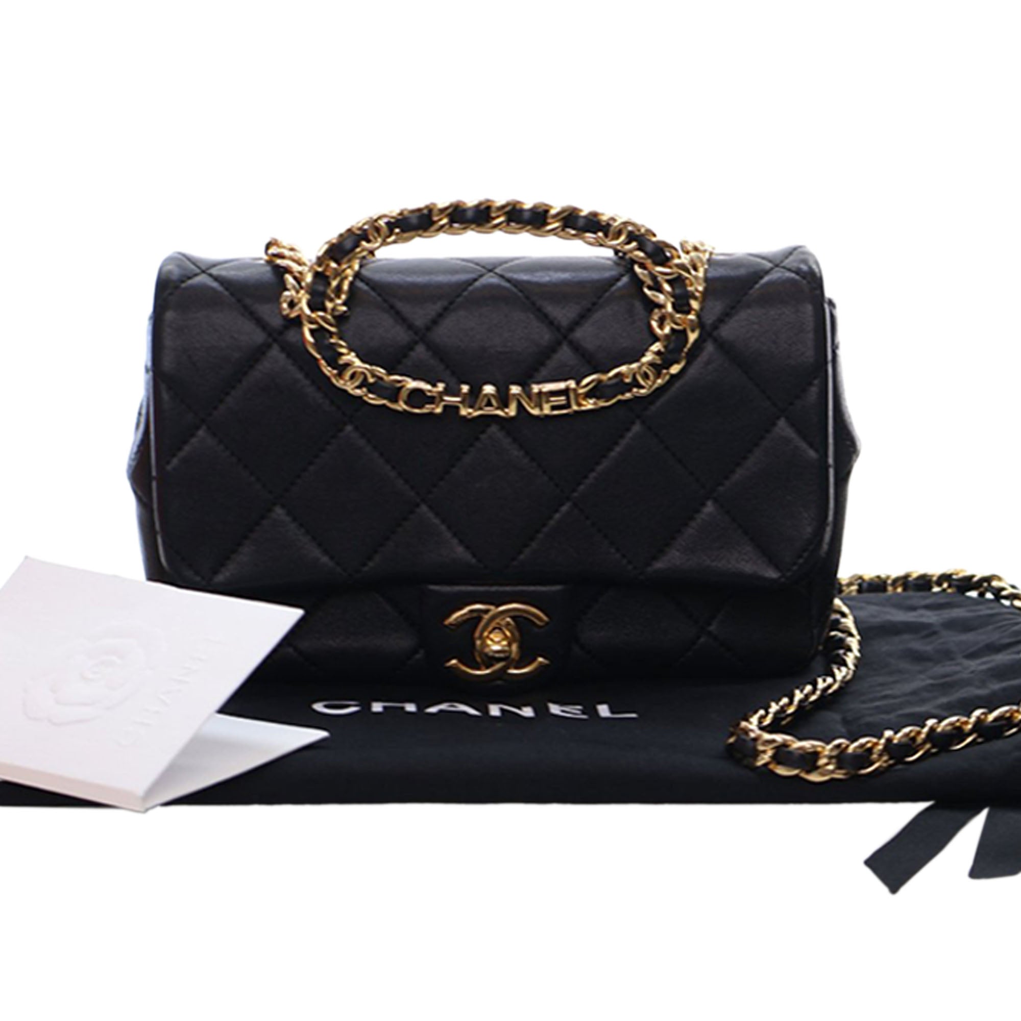 Chanel Small Quilted Lambskin Round Top Handle Flap - image 15