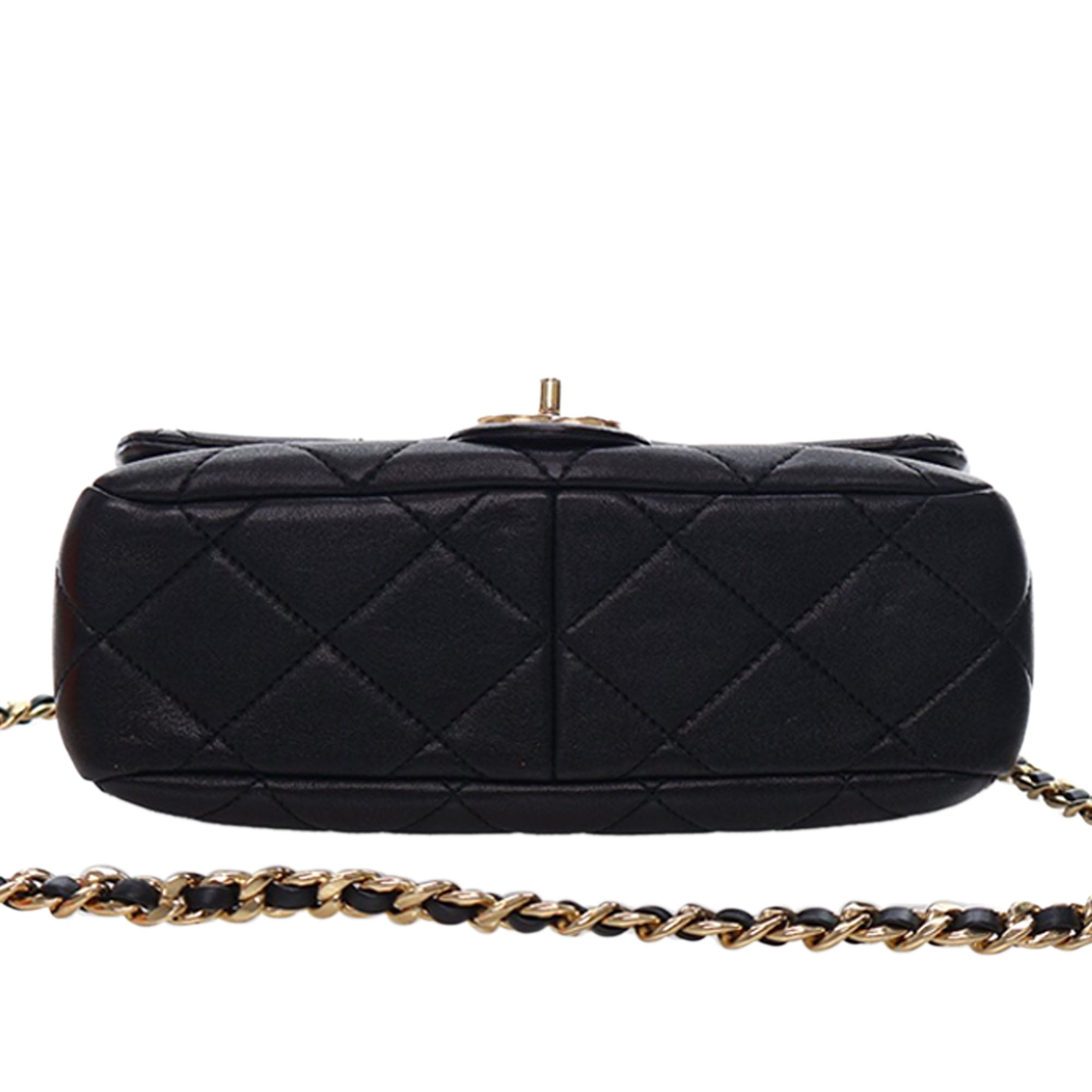 Chanel Small Quilted Lambskin Round Top Handle Flap - image 5