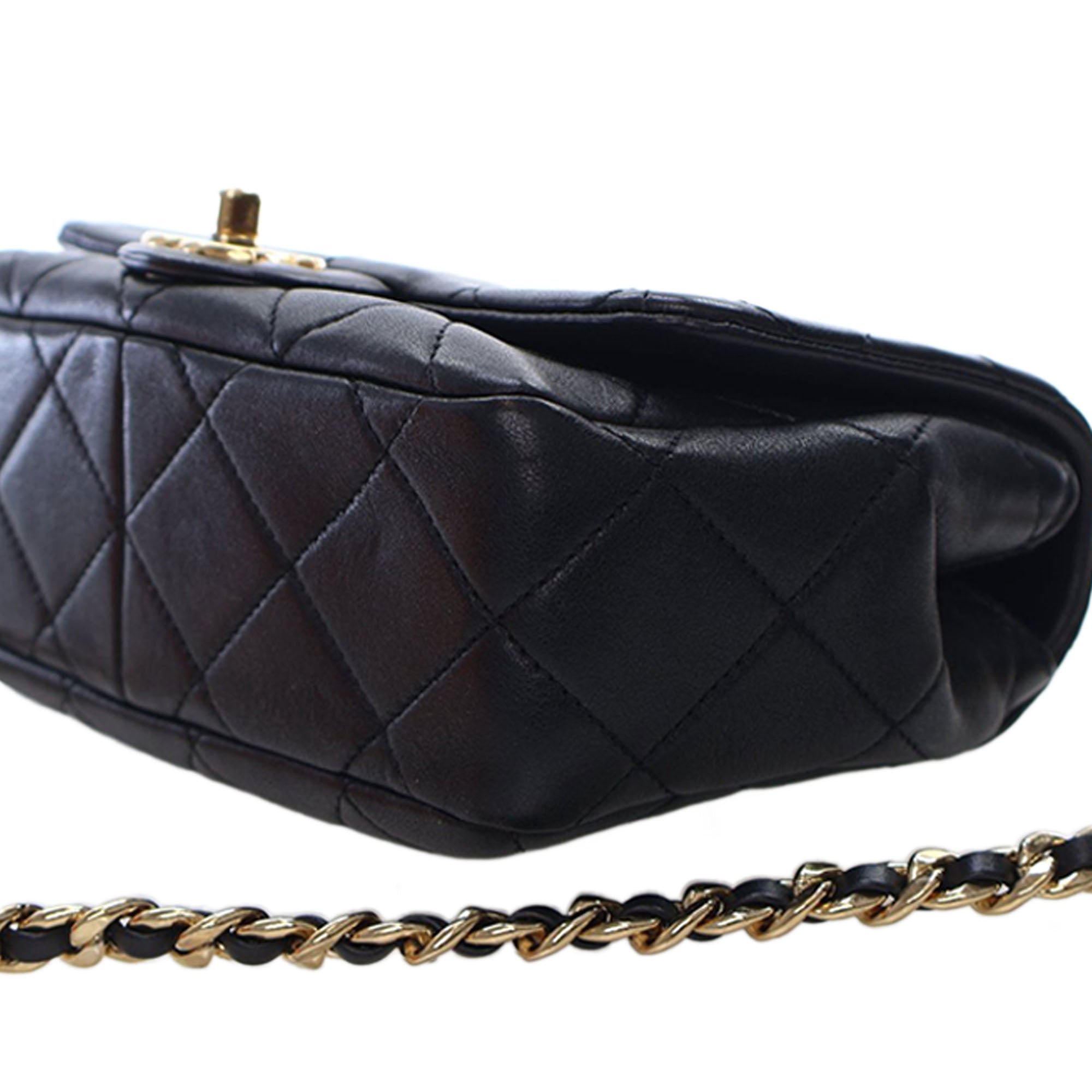 Chanel Small Quilted Lambskin Round Top Handle Flap - image 8