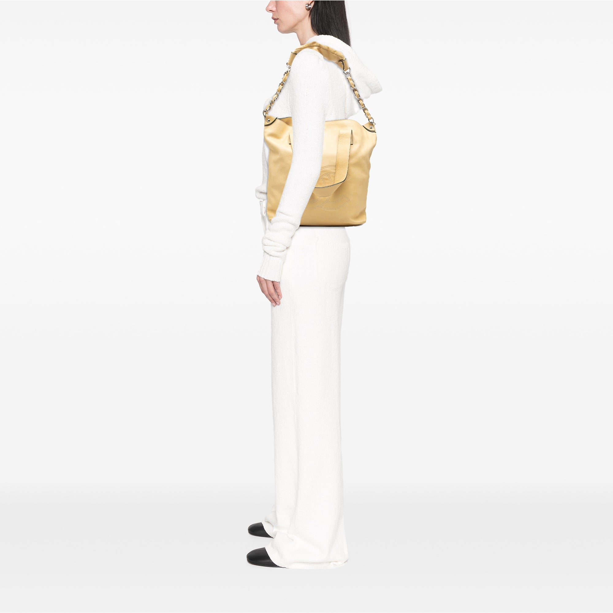 Chanel CC Lambskin Edgy North South Tote - image 6