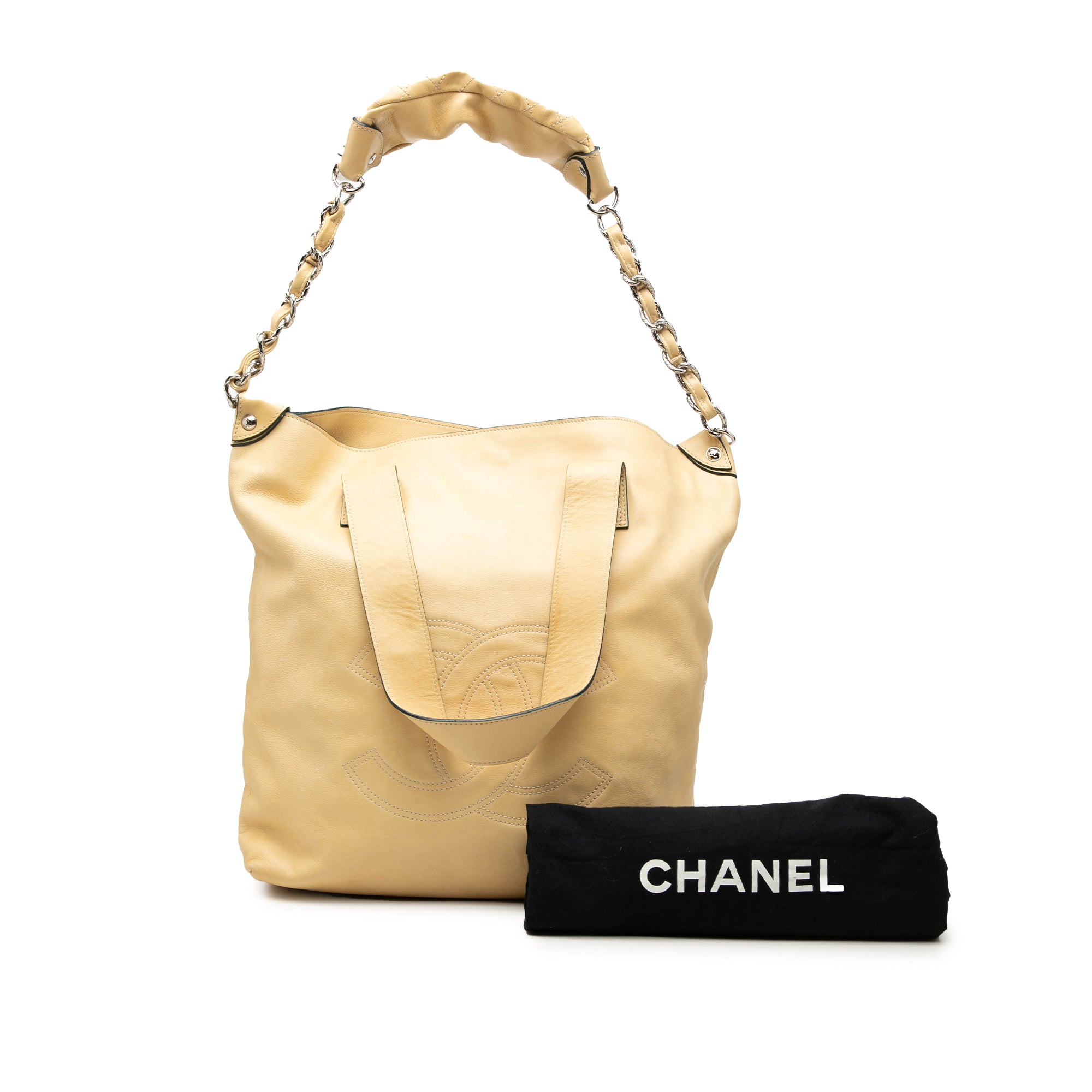 Chanel CC Lambskin Edgy North South Tote - image 7