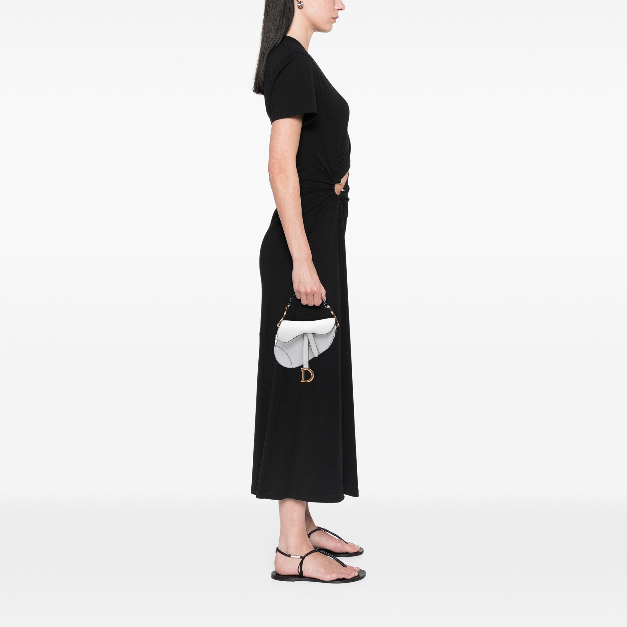 Dior Mini Grained Calfskin Saddle Bag - image 6