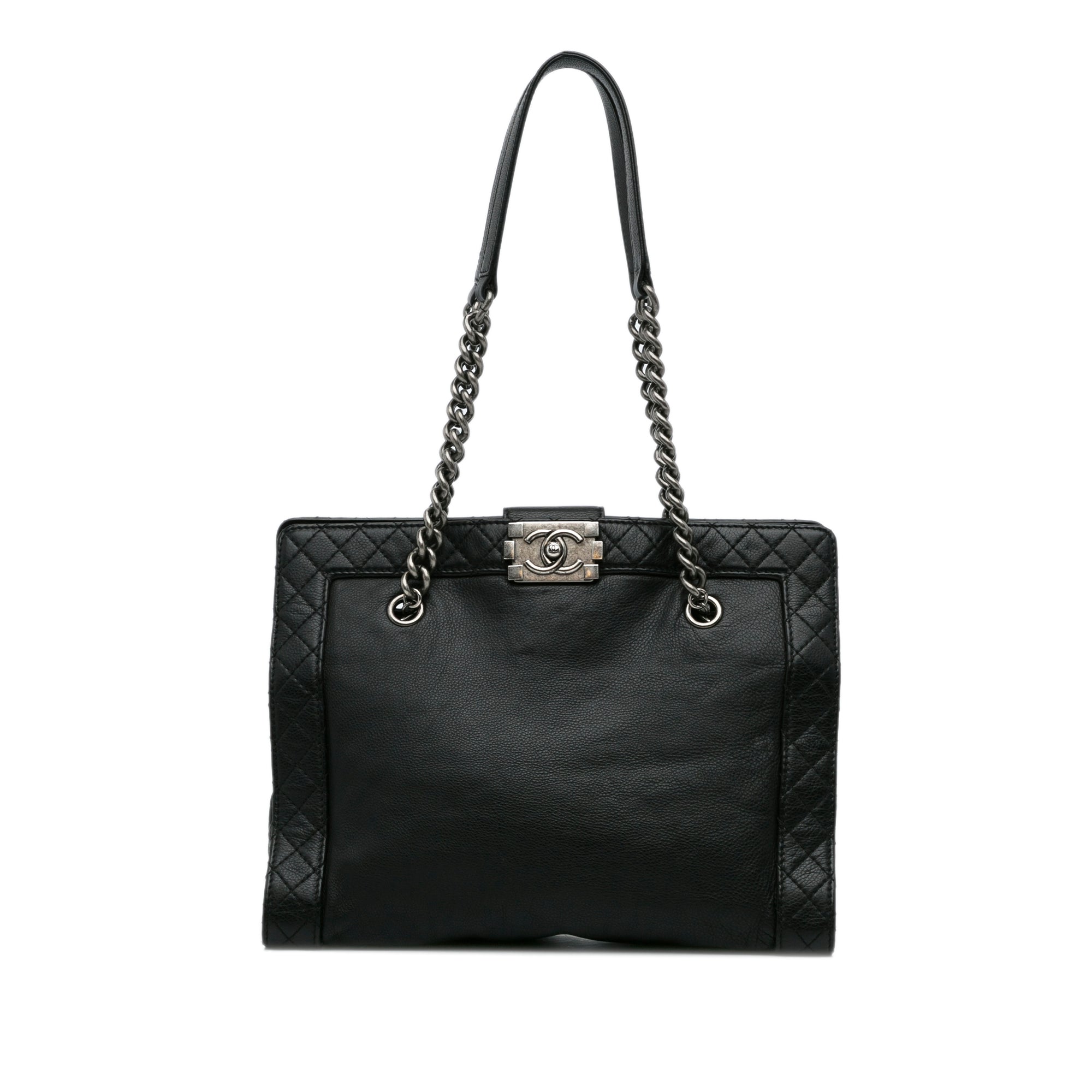 Chanel Medium Calfskin Boy Reverso Shopping Tote - image 1