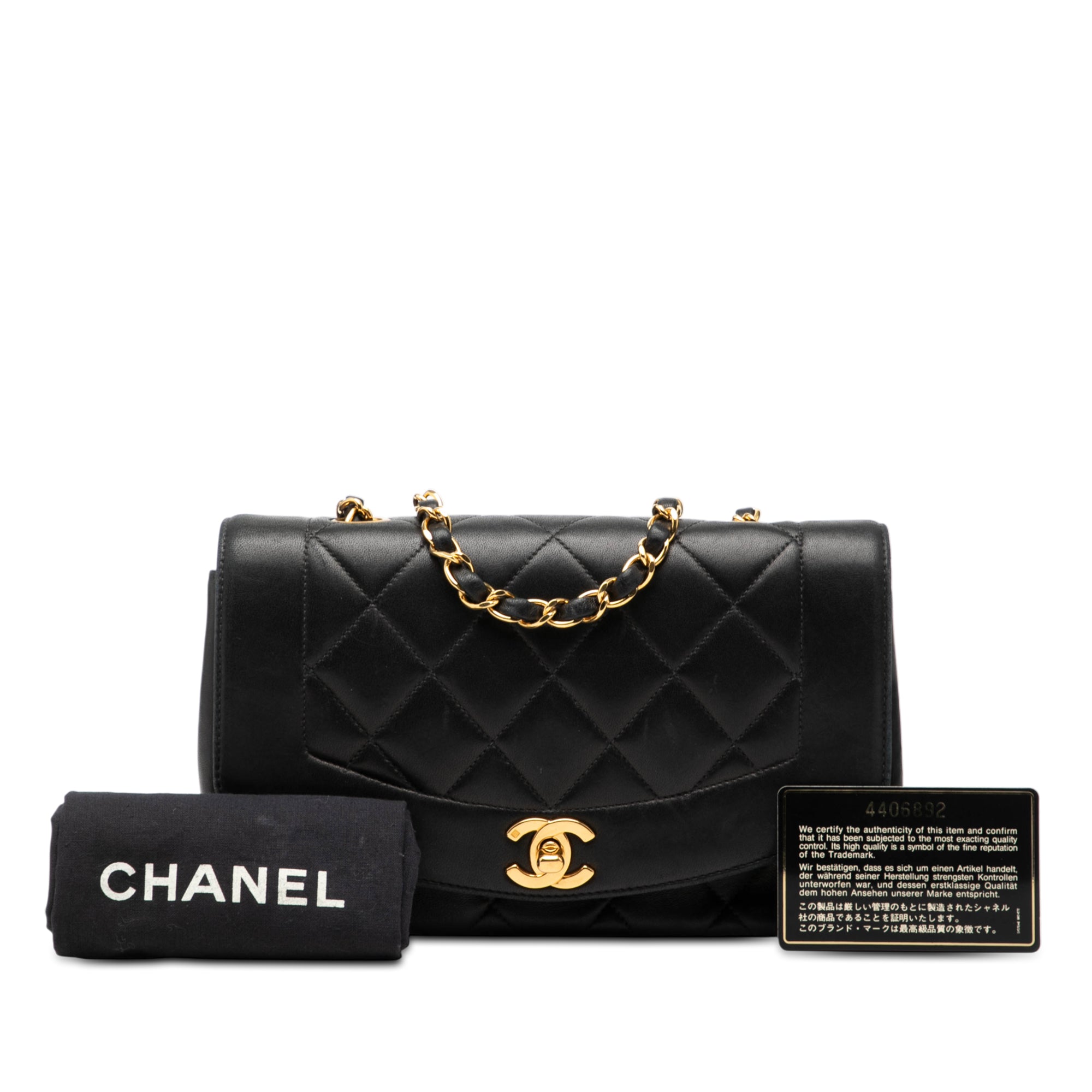 Chanel Small Lambskin Diana Flap - image 8