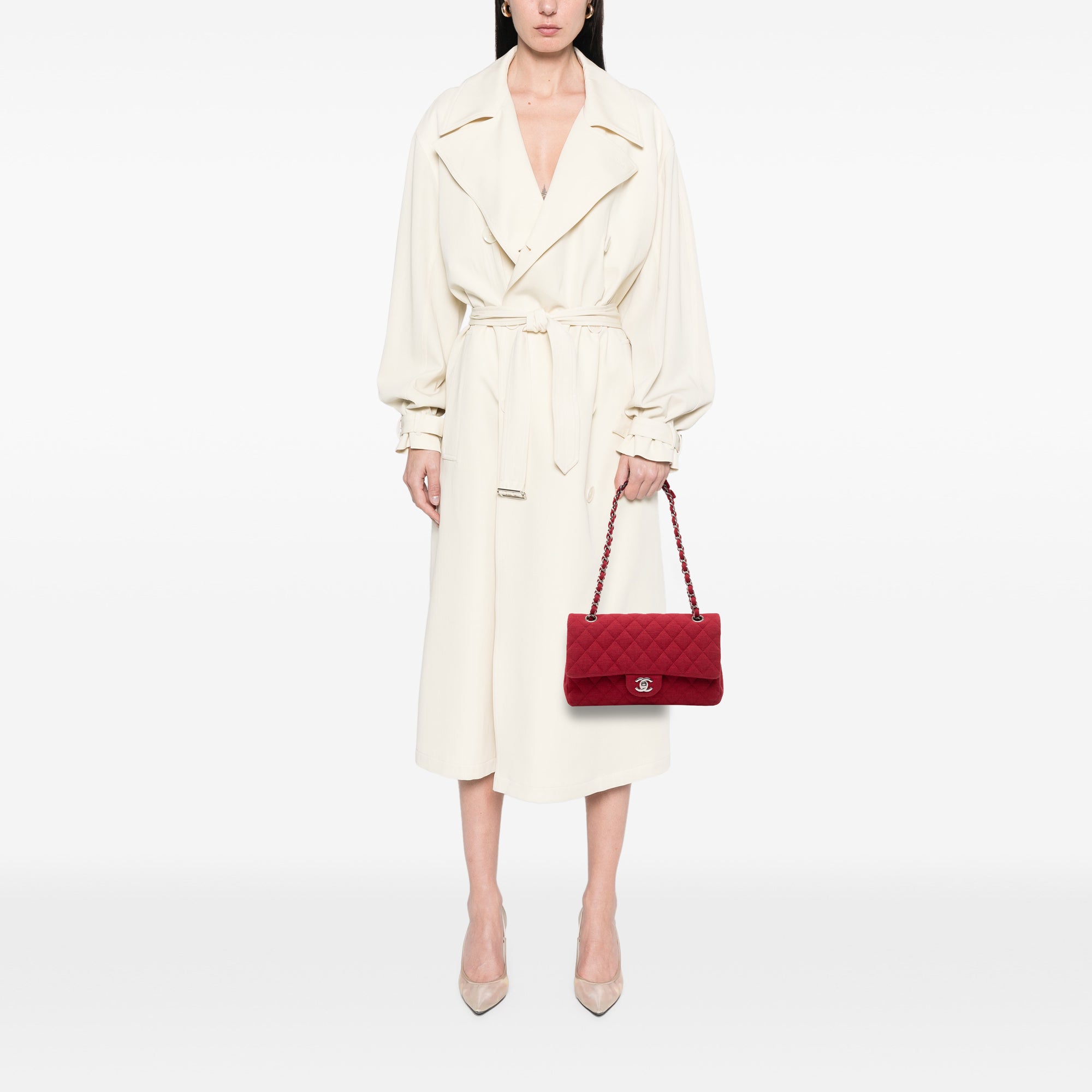 Chanel Medium Classic Jersey Double Flap - image 11