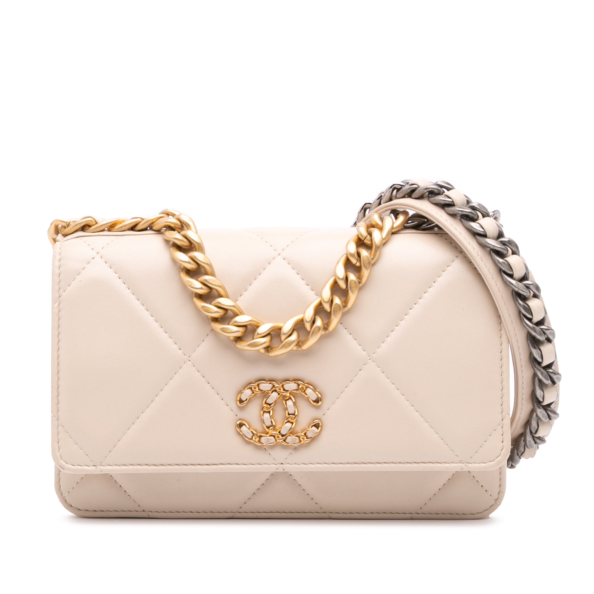 Chanel Quilted Lambskin 19 Wallet on Chain - image 1