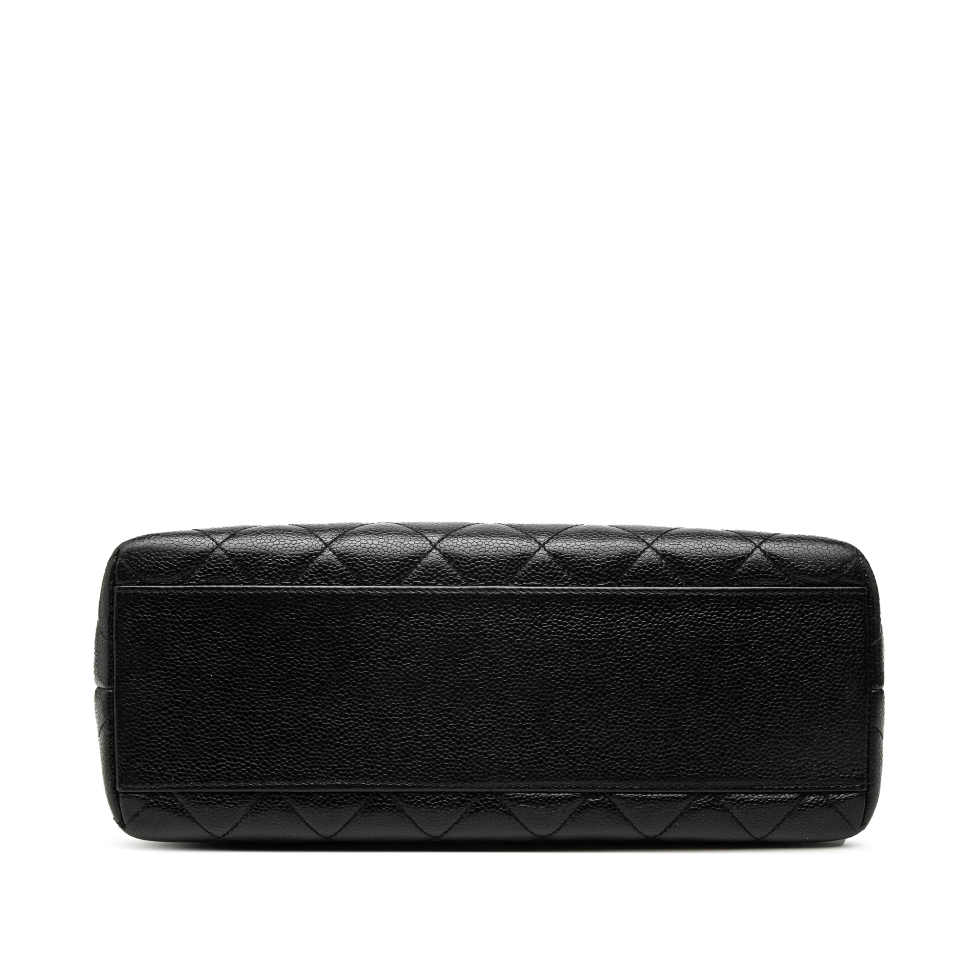 Chanel CC Quilted Caviar Kelly Top Handle Bag - image 3