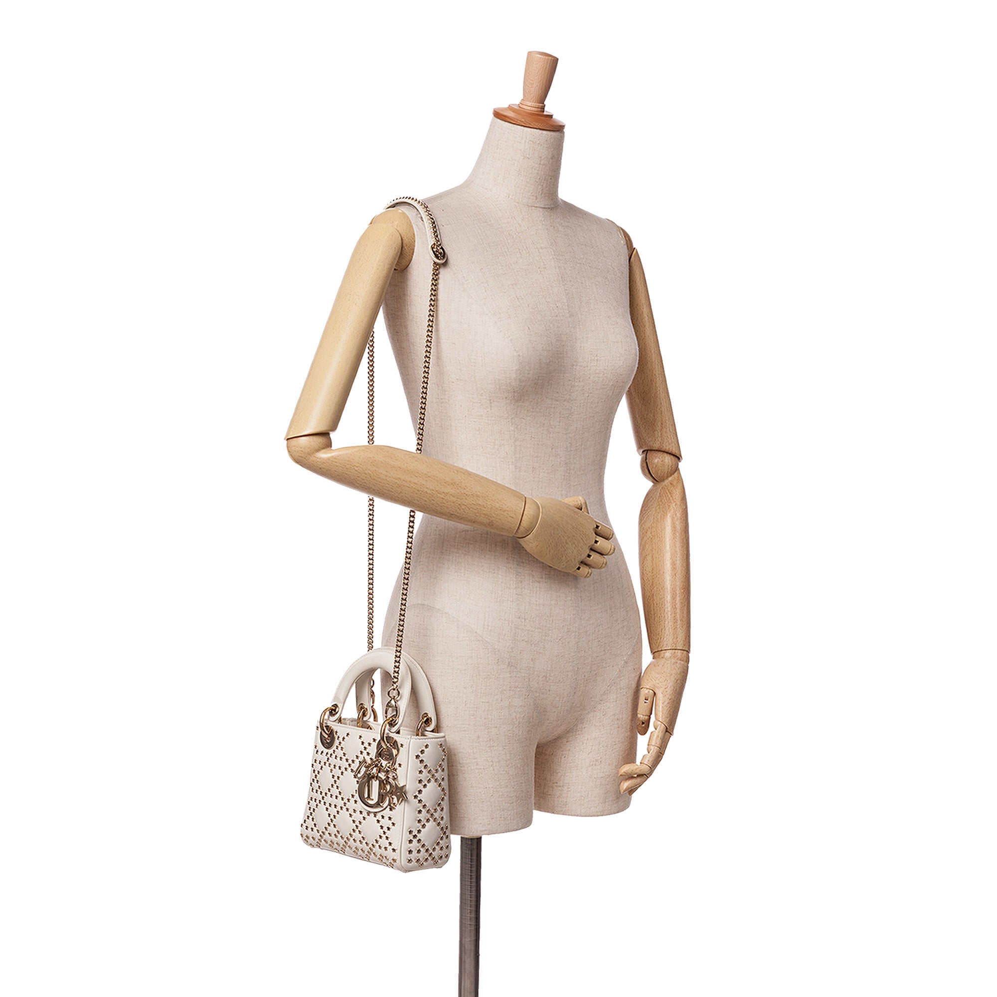Dior Mini Lambskin Cannage Lucky Star Studded Lady Dior - image 12