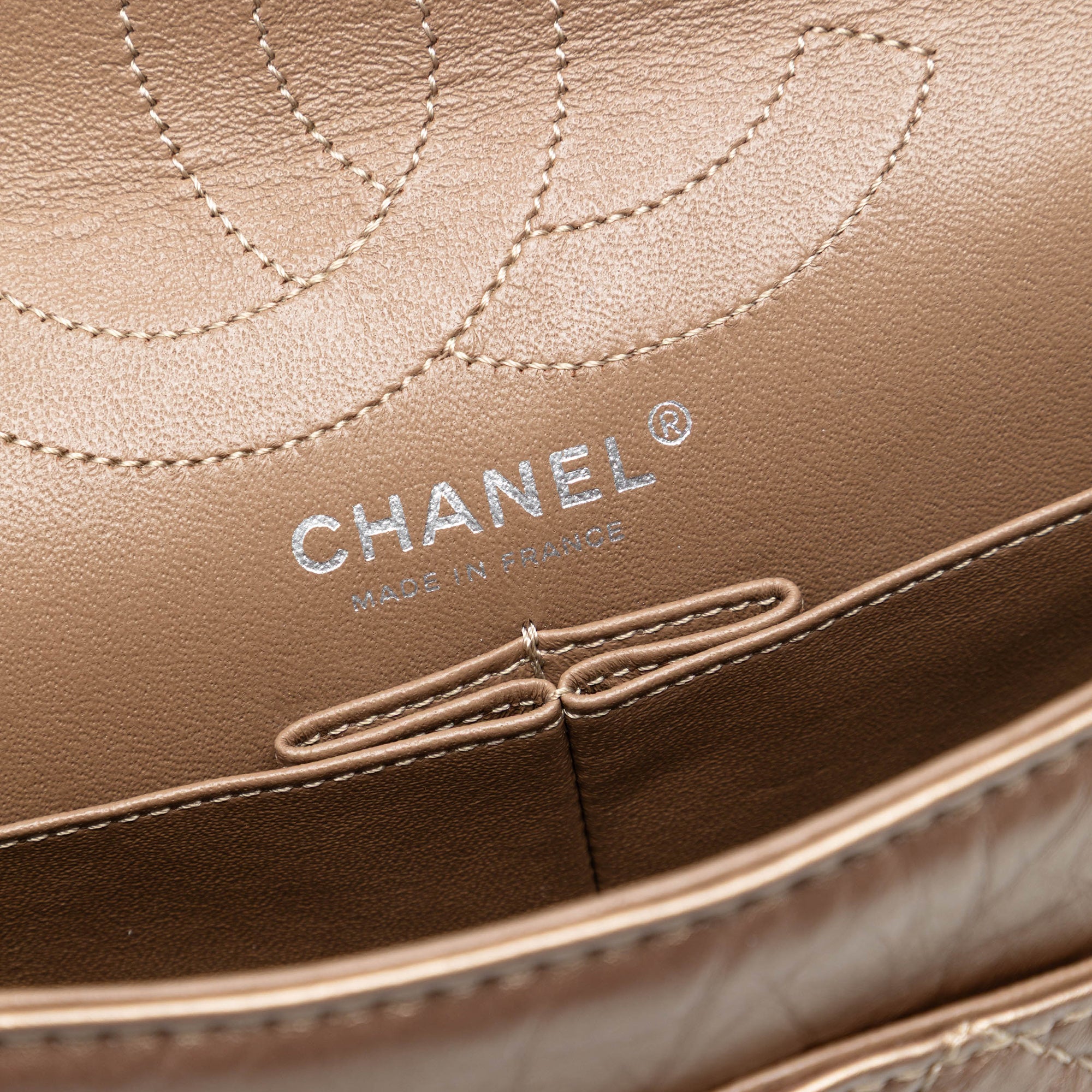 Chanel Quilted Metallic Aged Calfskin Reissue 2.55 Double Flap 226 - image 5