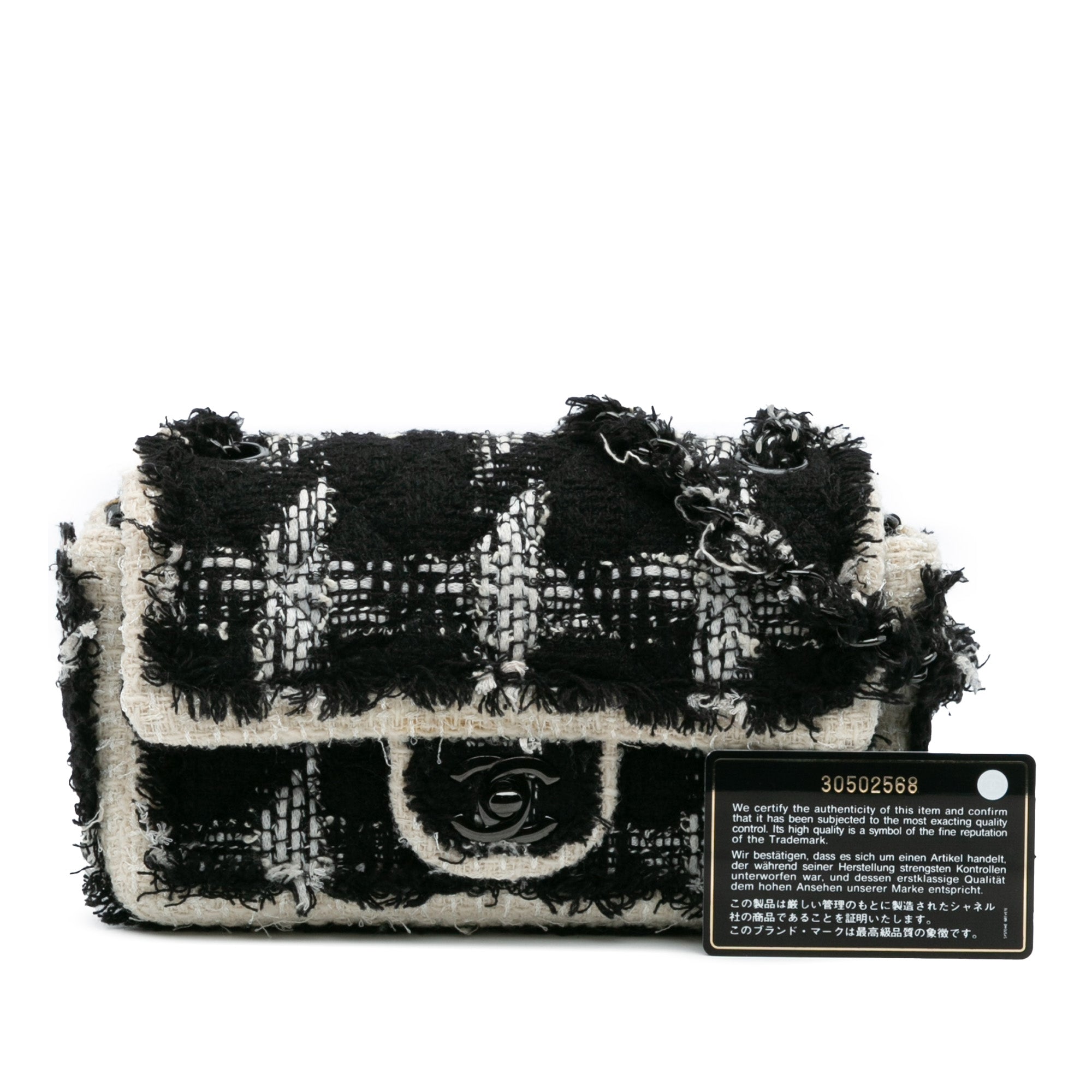 Chanel Mini Rectangular Classic Tweed Tartan Single Flap - image 13